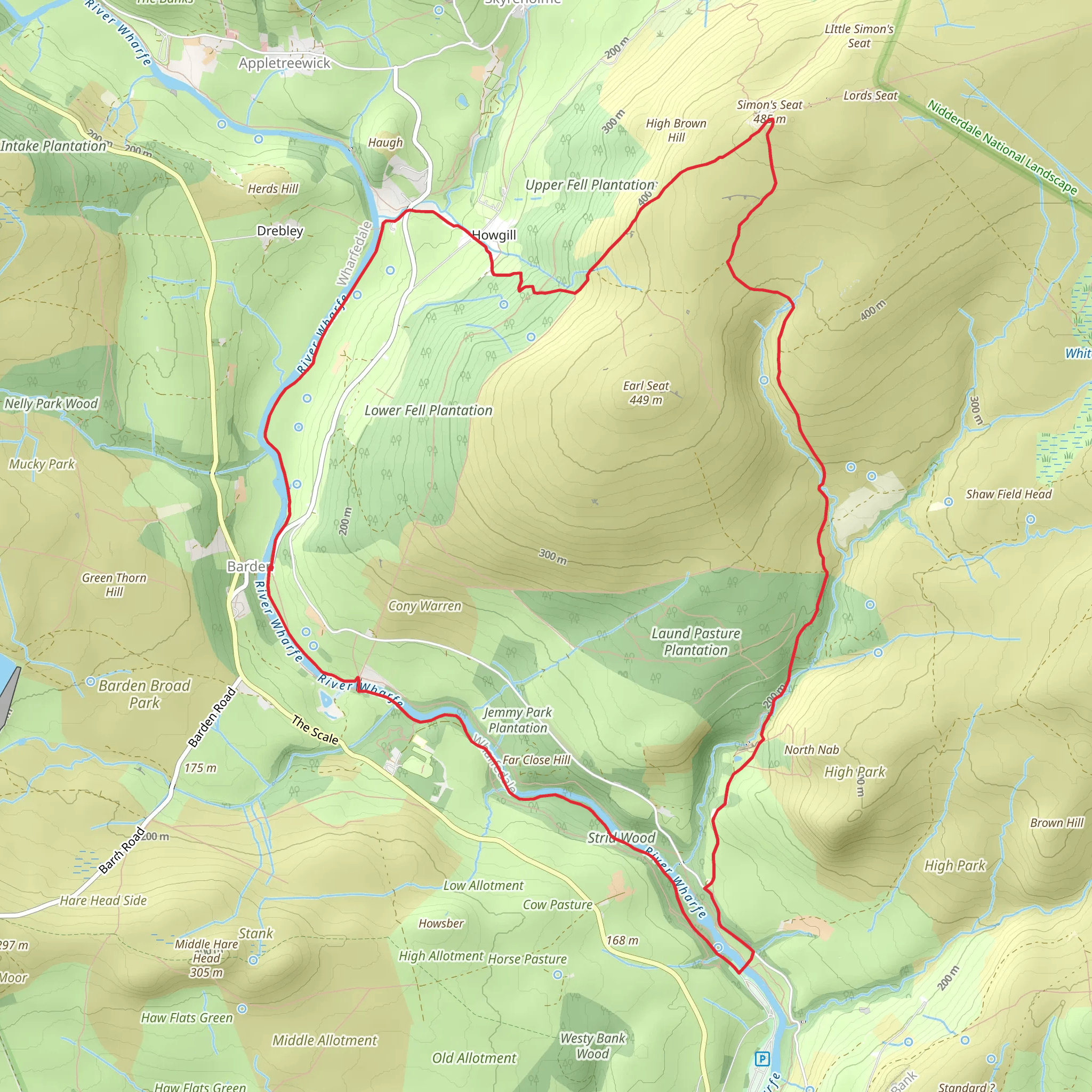 Valley of Desolation and Simon's Seat mobile static map
