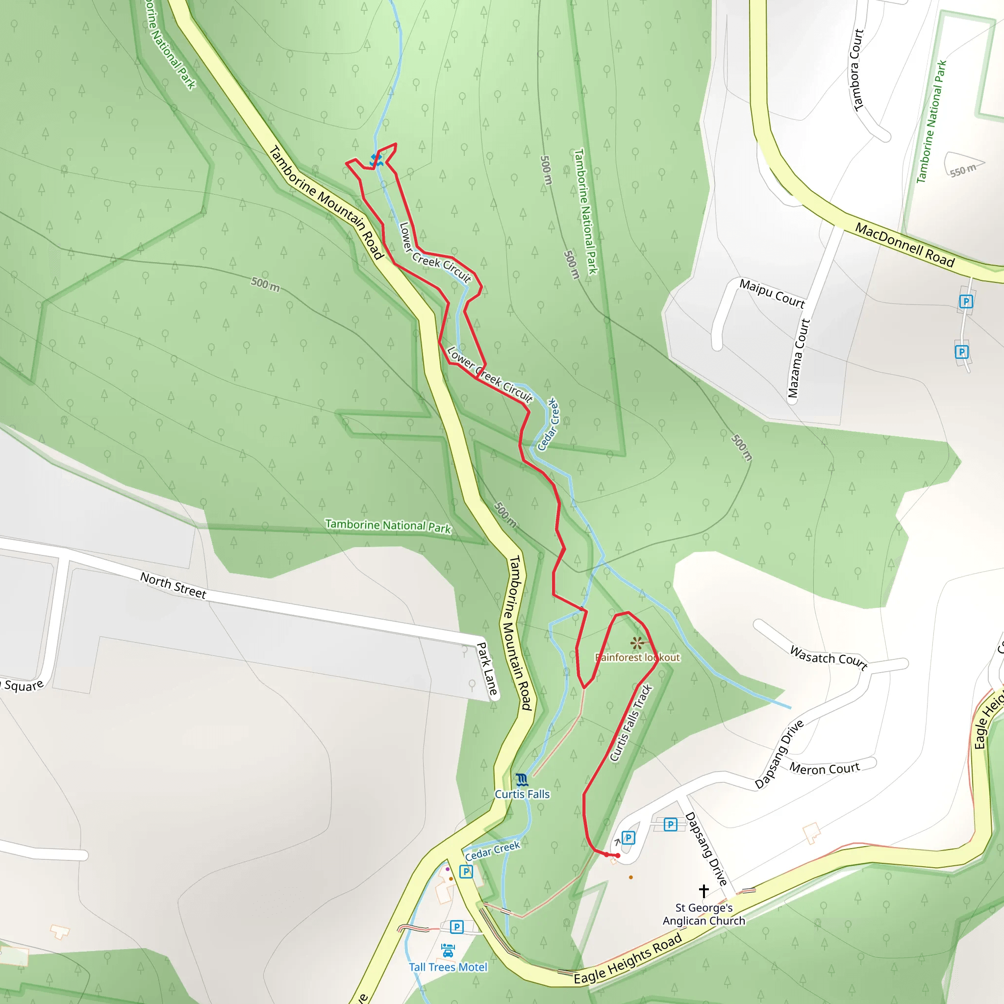 Lower Creek Circuit Track mobile static map