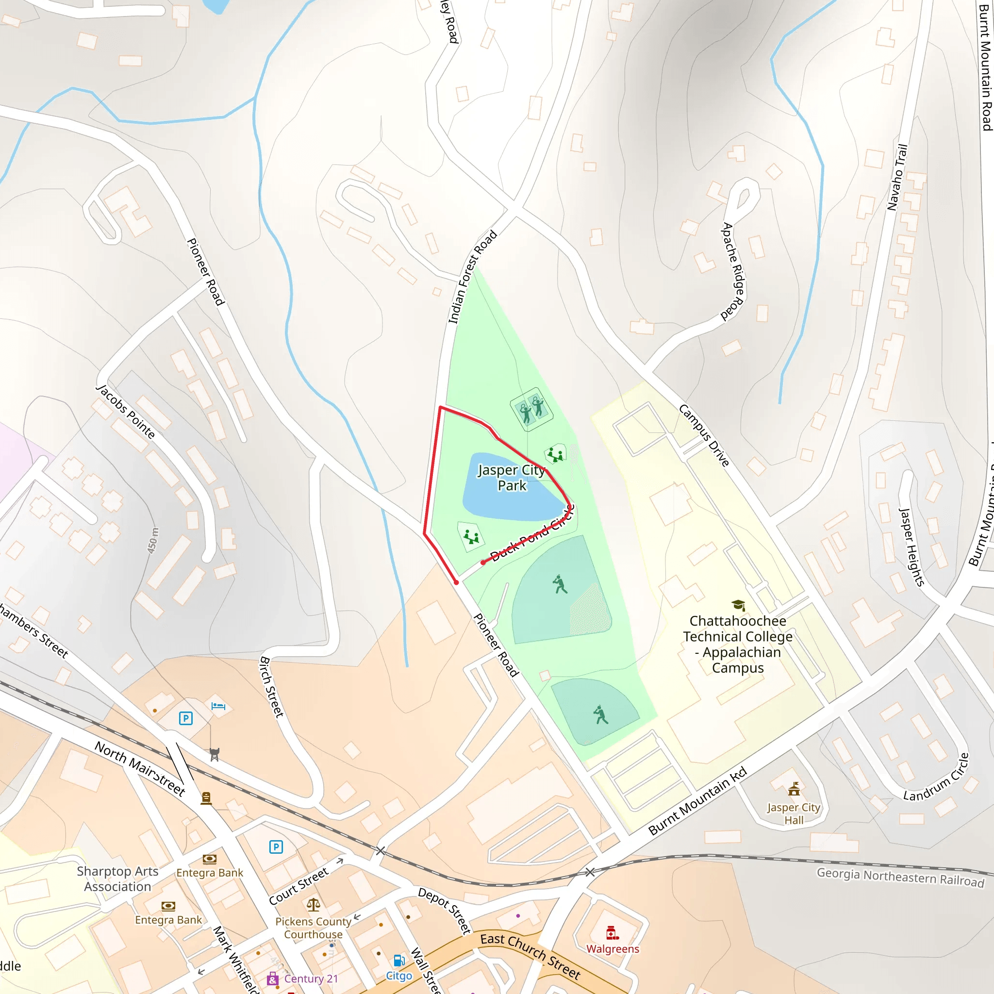 Duck Pond Loop mobile static map