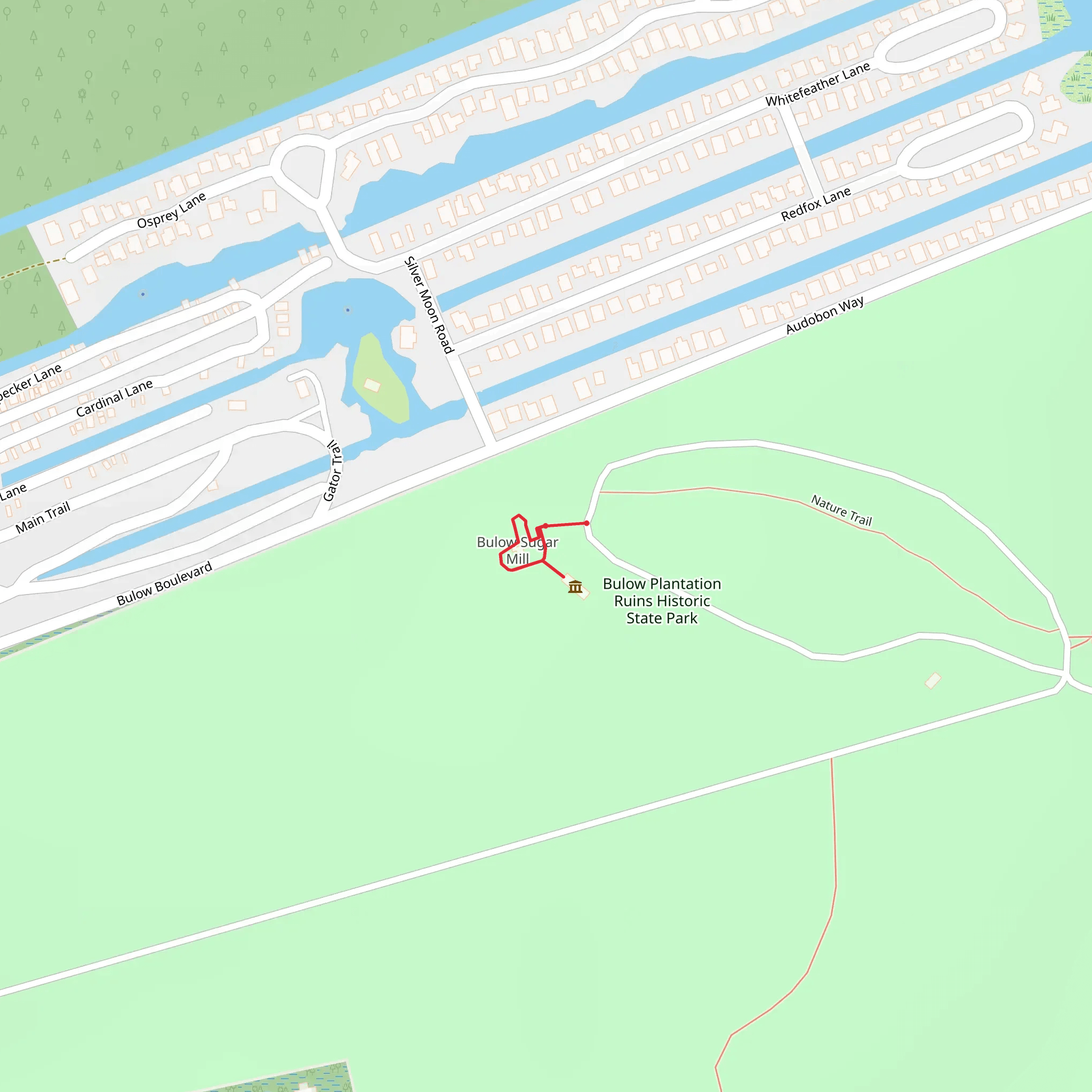 Bulow Plantation Ruins Historic Site Loop mobile static map