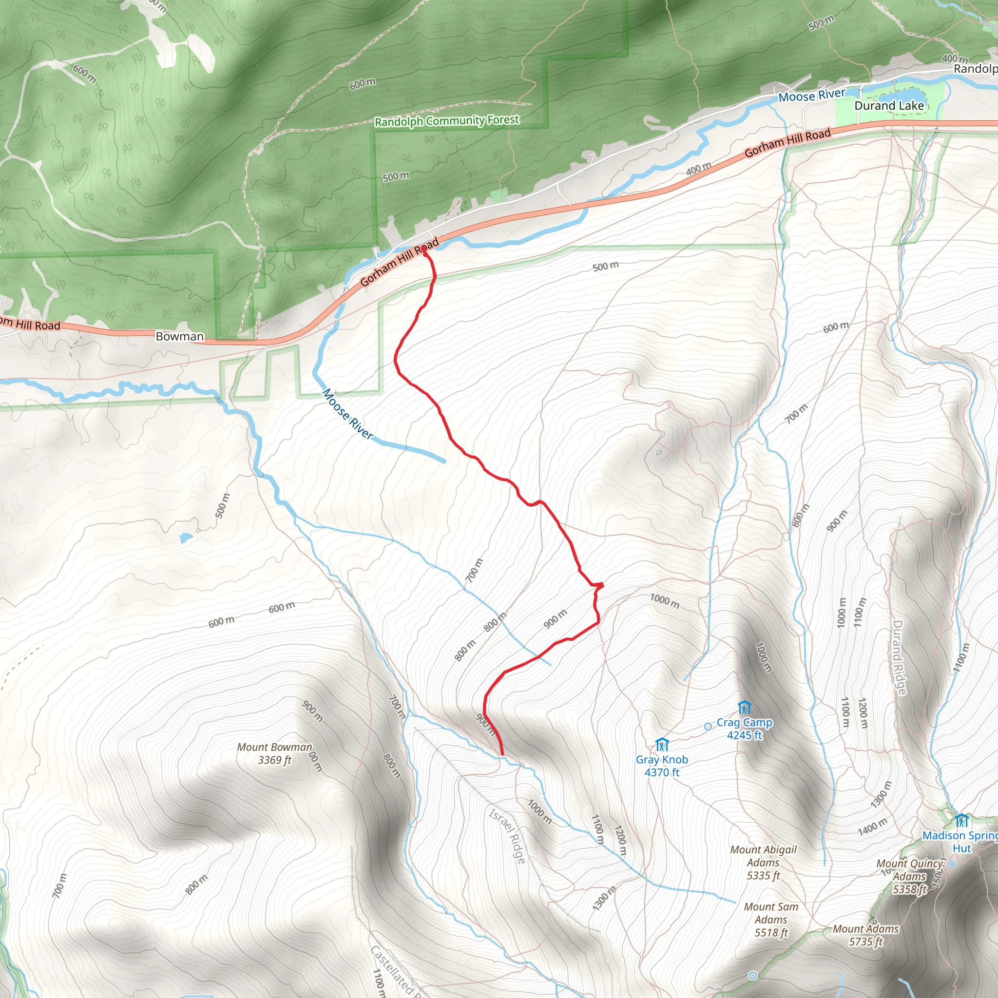 Cabin - Cascades Trail via Lowe's Trail mobile static map