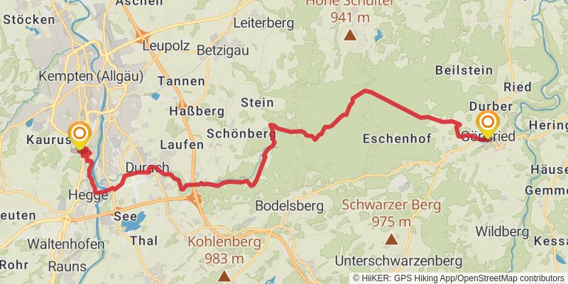 Wasserläufer - Route stage 6 Map