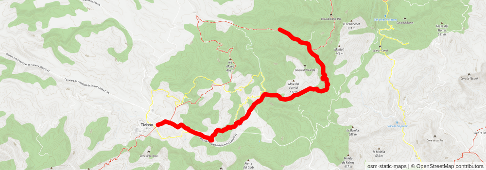 Tivissa Trail PR C 182 stage 2 Map