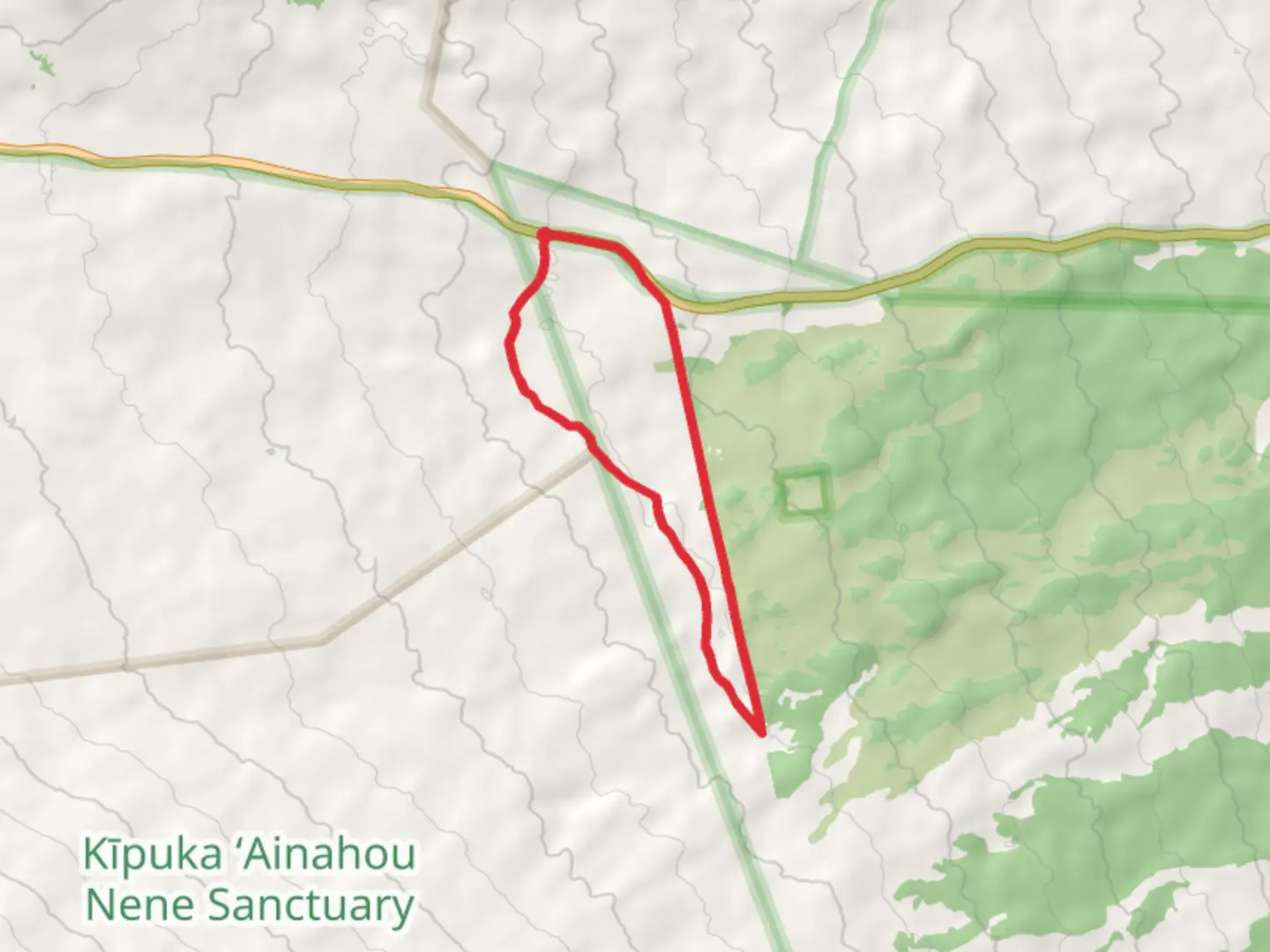 An image depicting the trail Puu Oo Horse Loop Trail and its surrounding area.