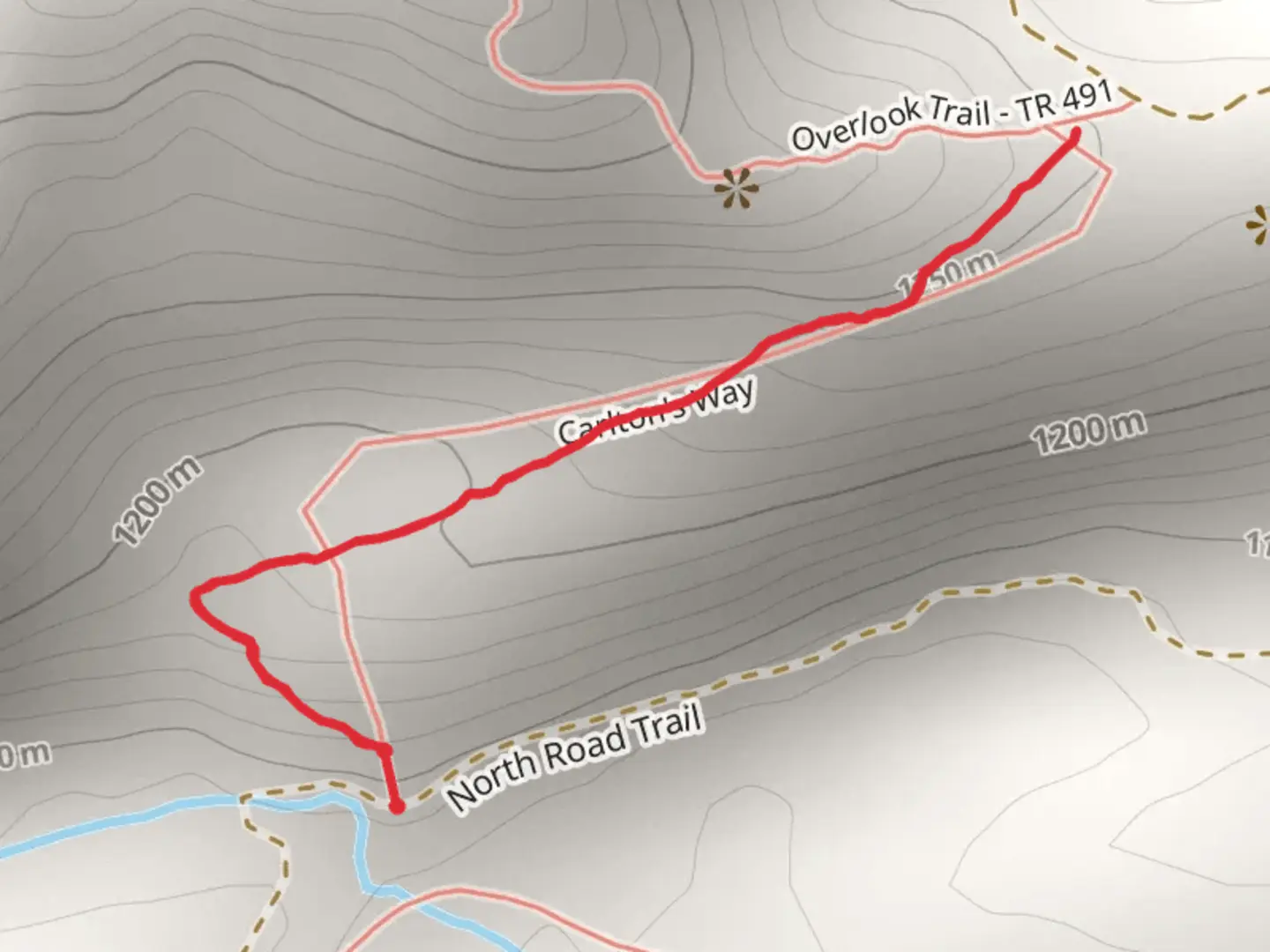 An image depicting the trail Carltons Way Trail and its surrounding area.