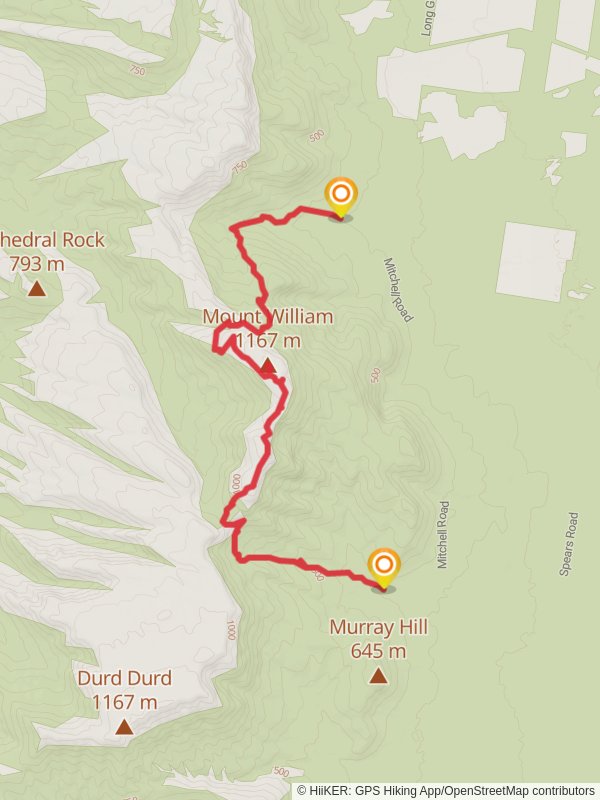 Kalymna Falls - Mt William - Bomjinna Trail mobile static map