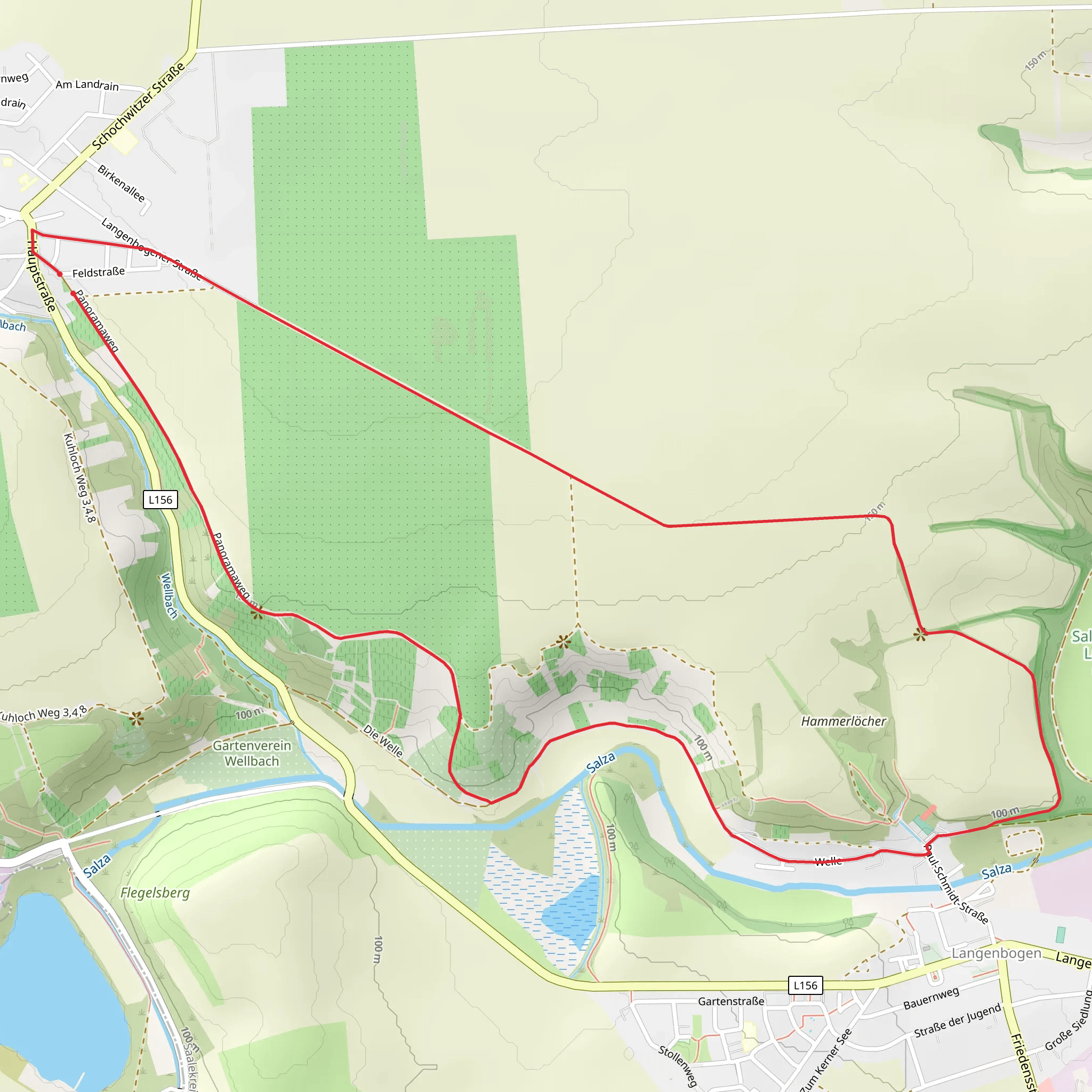 Wanderweg 1 Hoehnstedt mobile static map