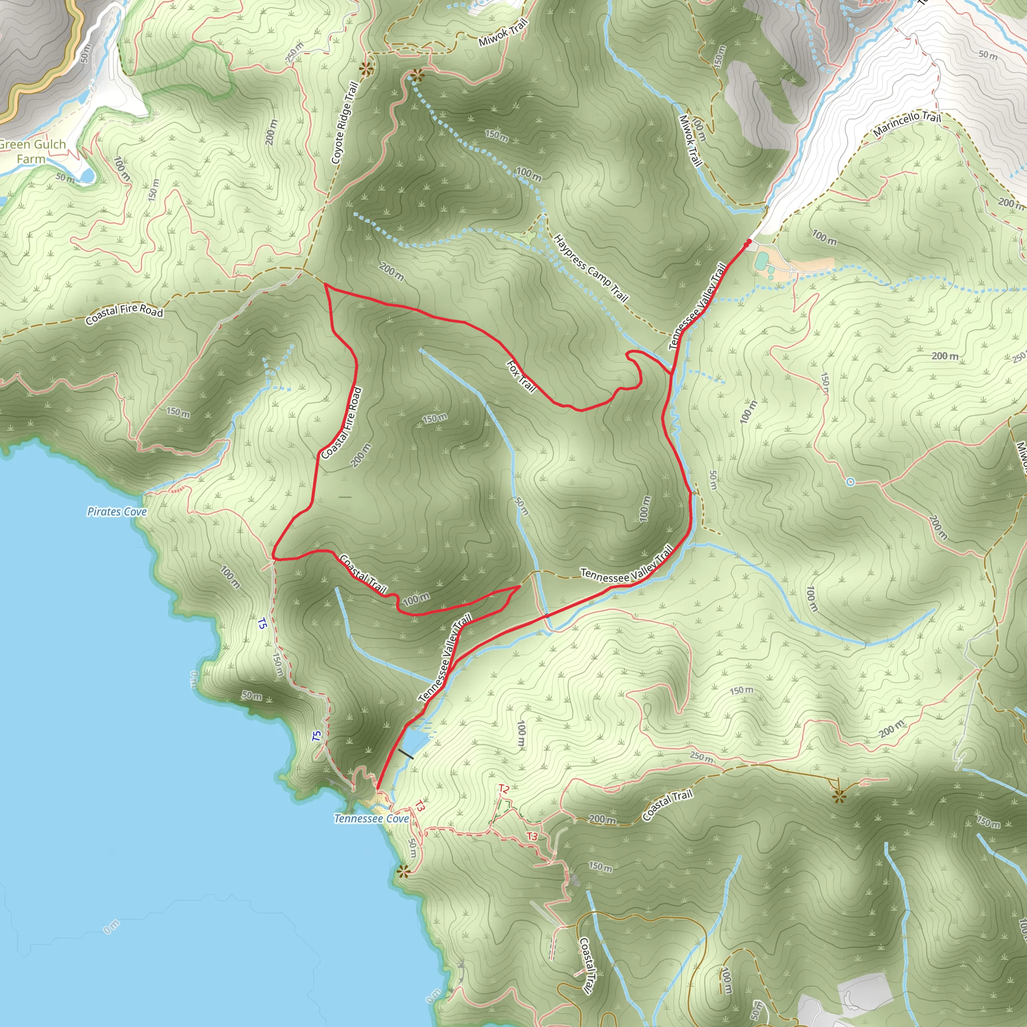 Fox, Coastal and Lower Tennessee Valley Loop Trail mobile static map