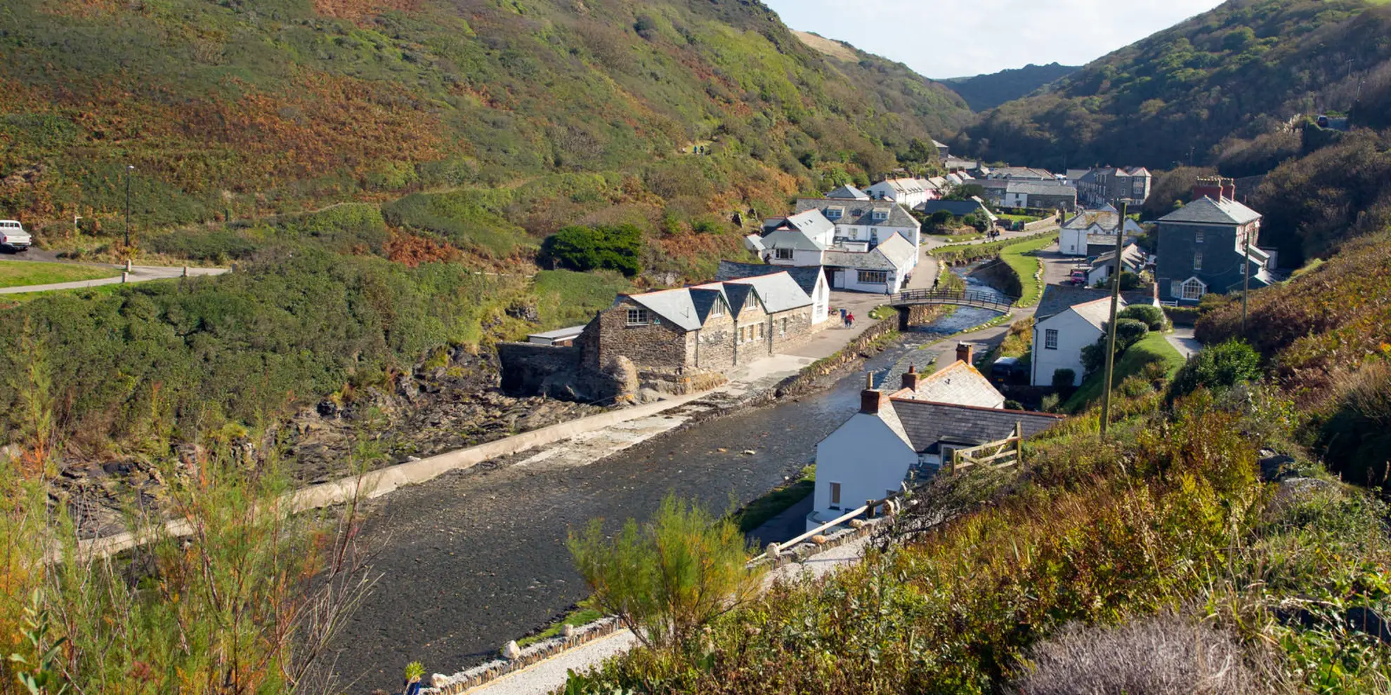 An image depicting the trail Minster Wood and the Boscastle Floods Walk and its surrounding area.