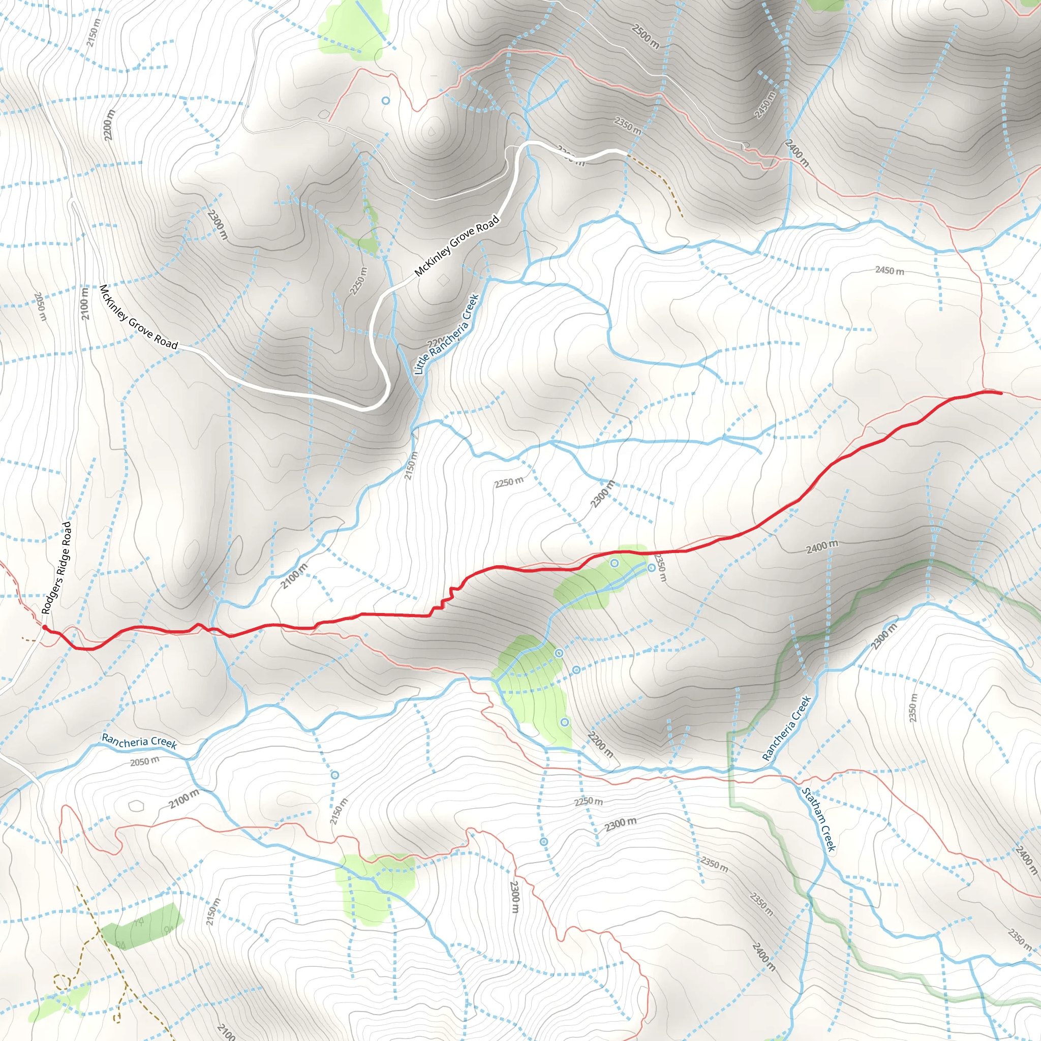 Three Springs Trail mobile static map