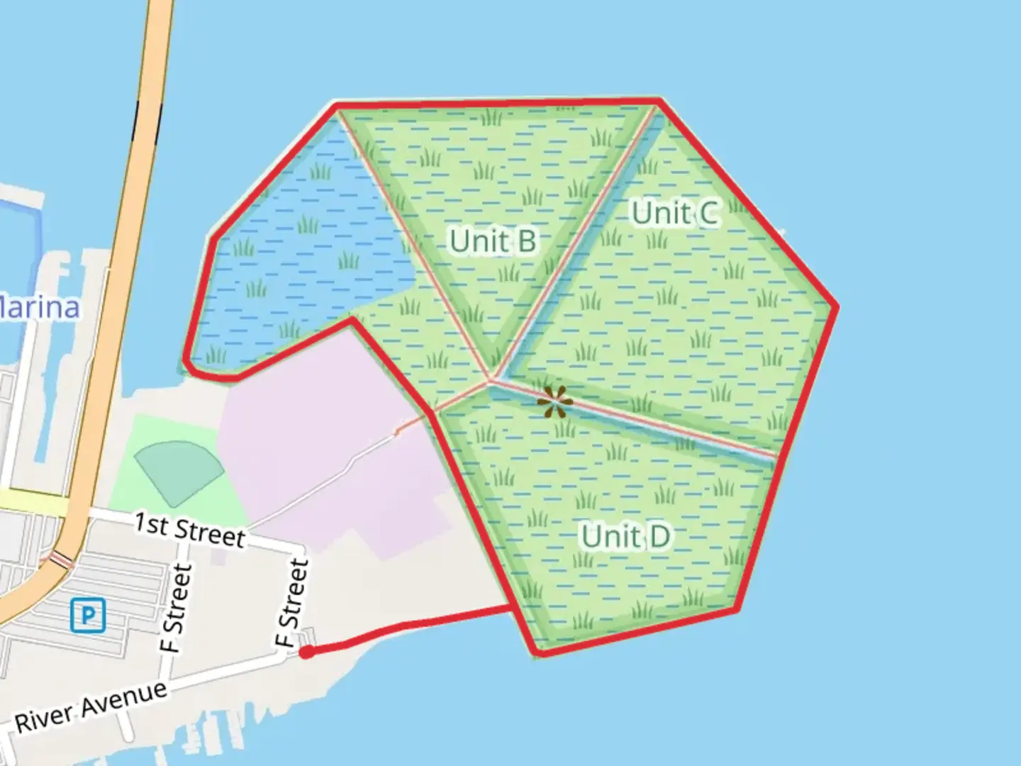 An image depicting the trail Pipe Creek Wilderness Area Loop and its surrounding area.