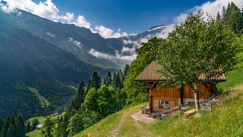An image depicting the trail The quiet of evening on the Morgenberghorn and its surrounding area.