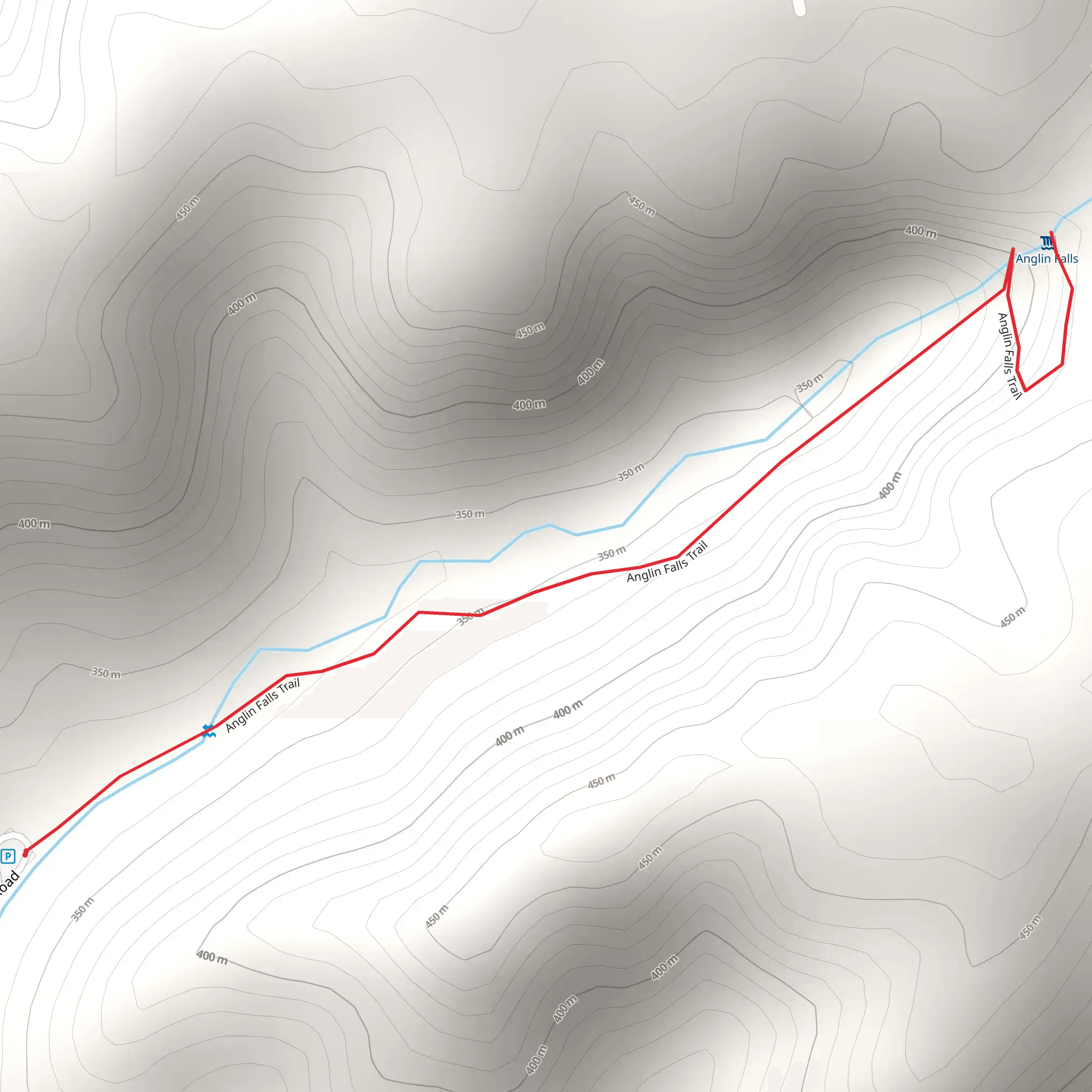Anglin Falls Trail mobile static map