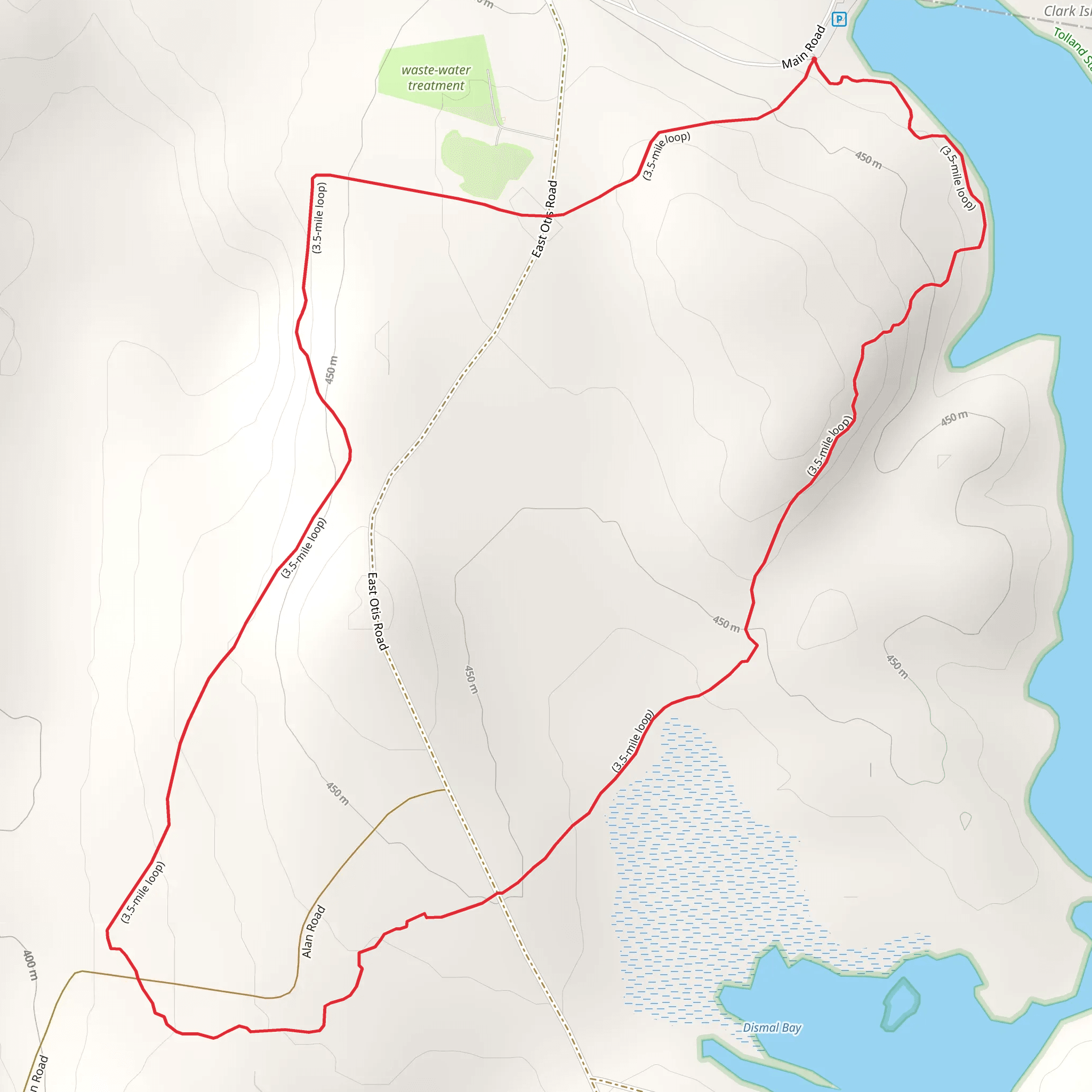 Tolland State Forest Loop mobile static map