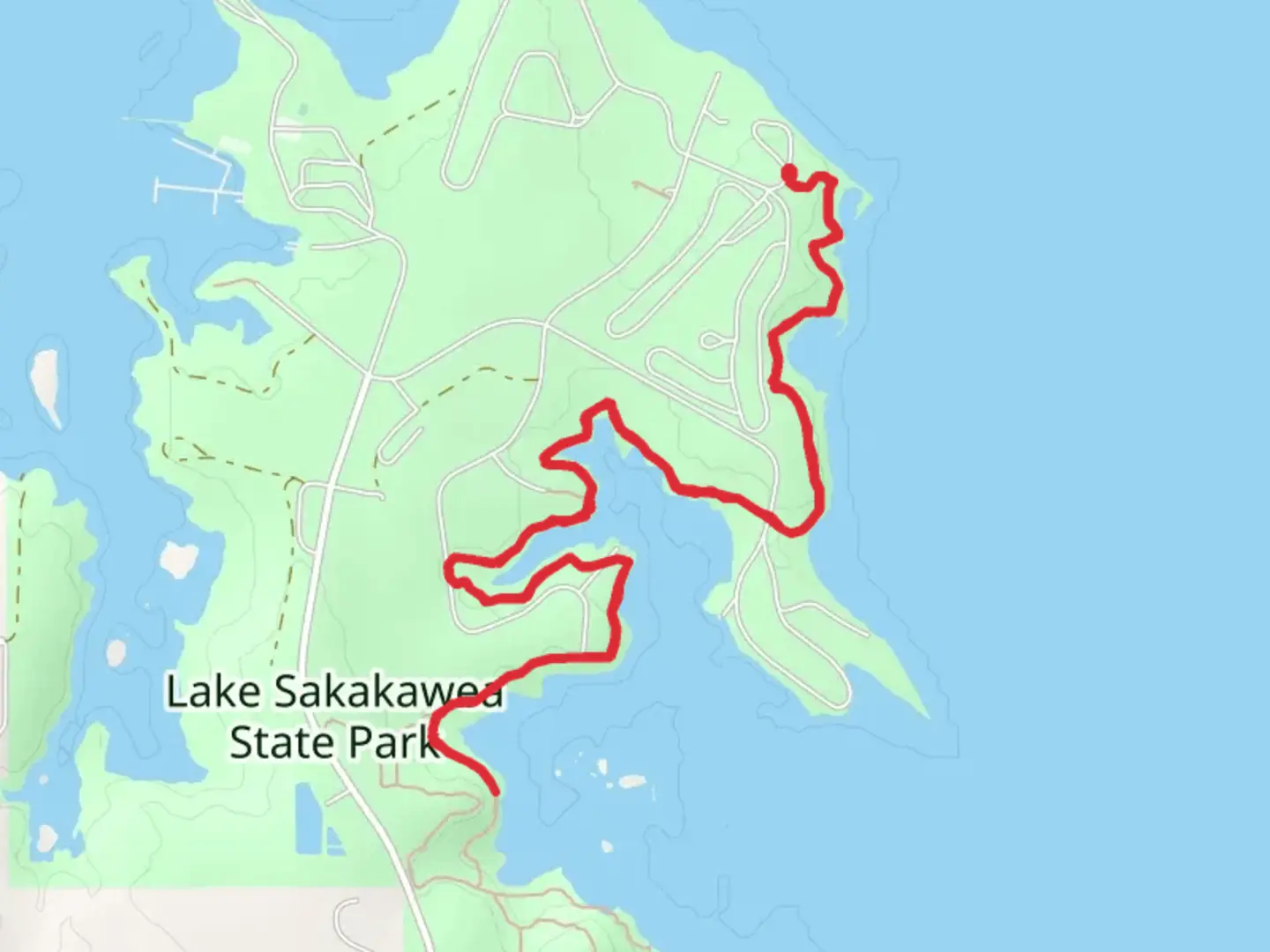 An image depicting the trail Lake Sakakawea Picnic Area Walk and its surrounding area.