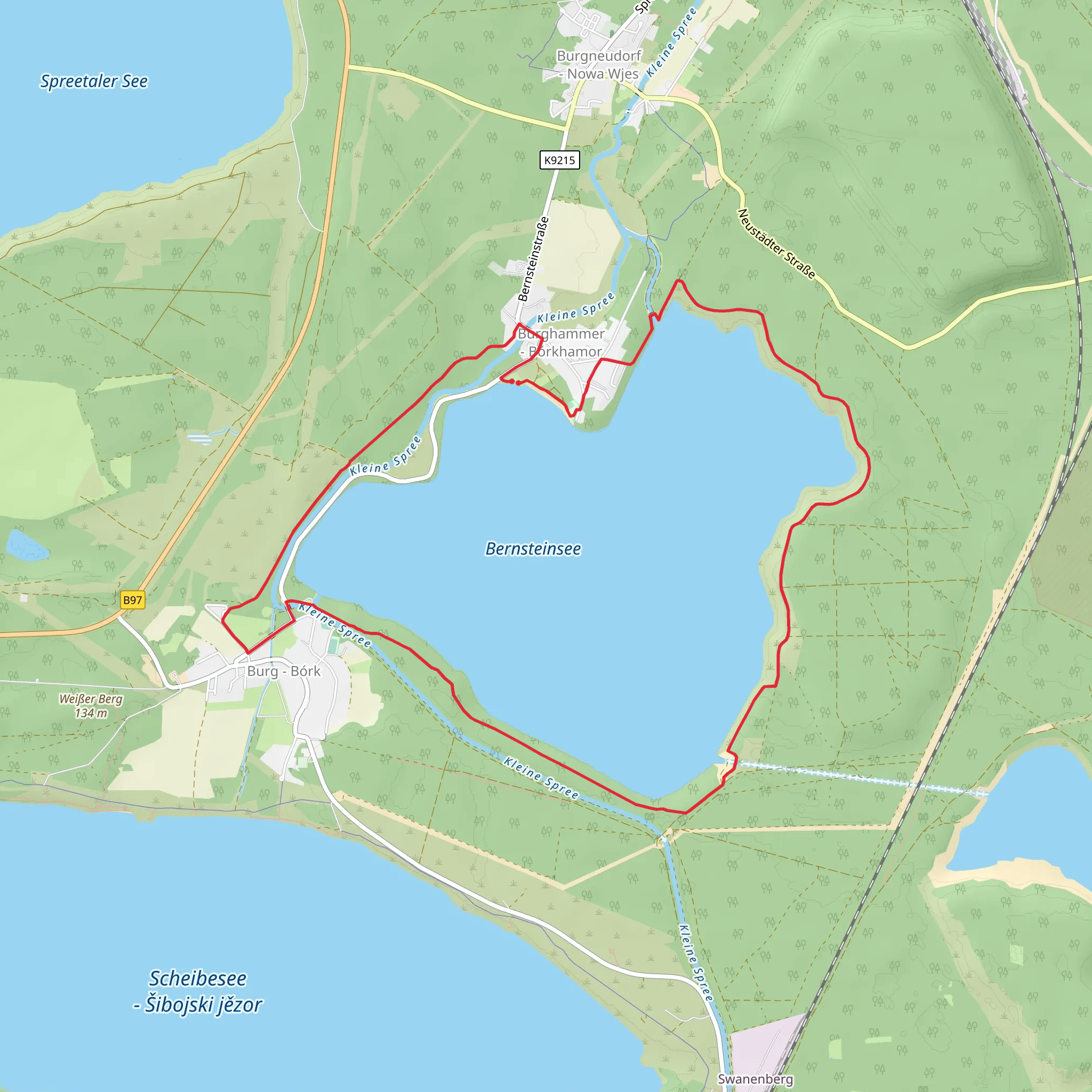 Bernsteinsee Loop mobile static map