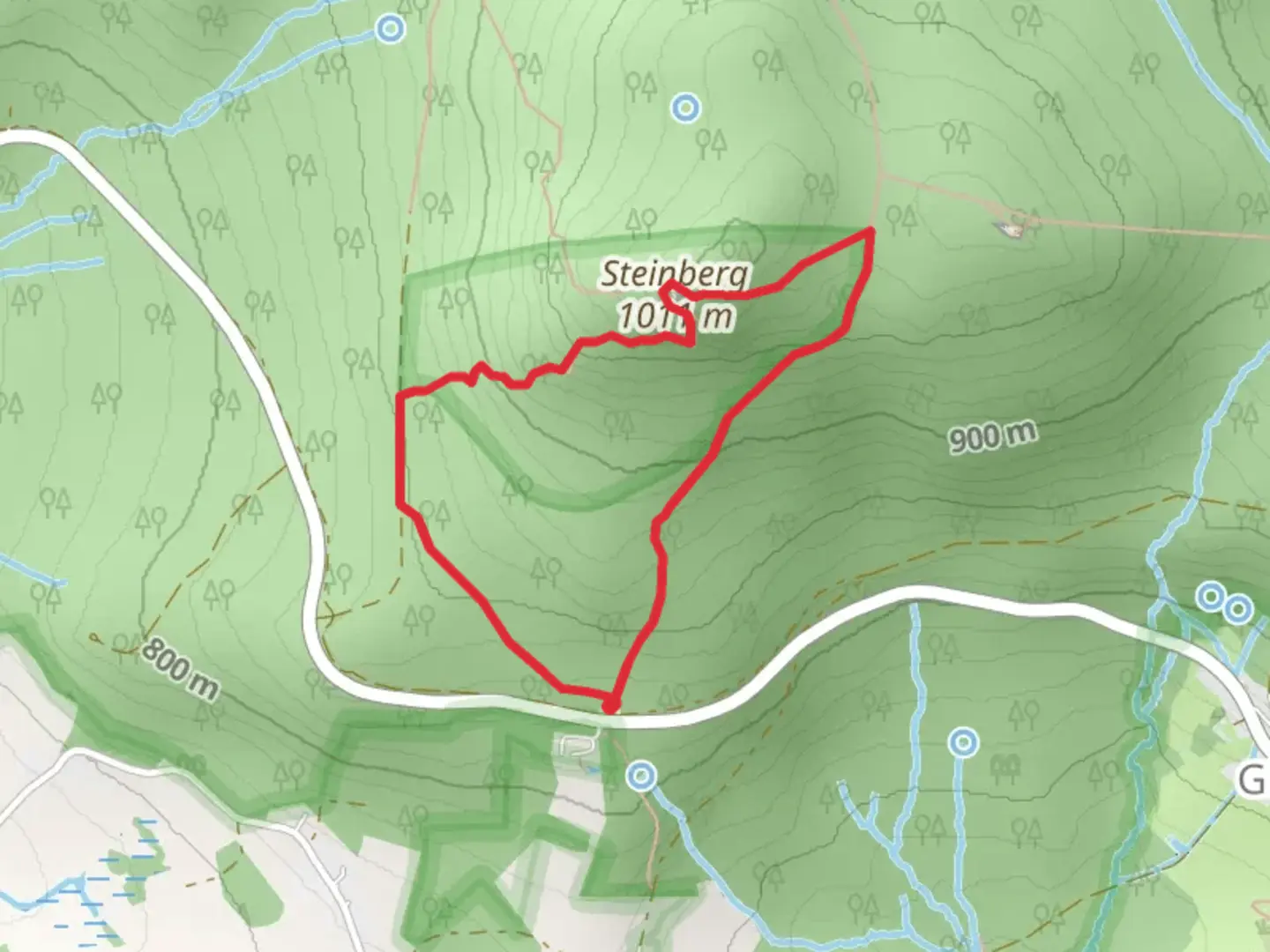 An image depicting the trail Kleine Kanzel Loop via Haselhuhn and its surrounding area.