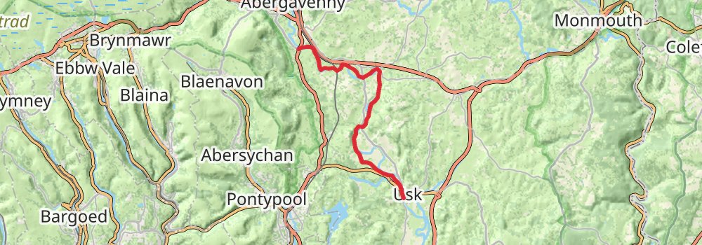 Usk Valley Walk stage 2 Map
