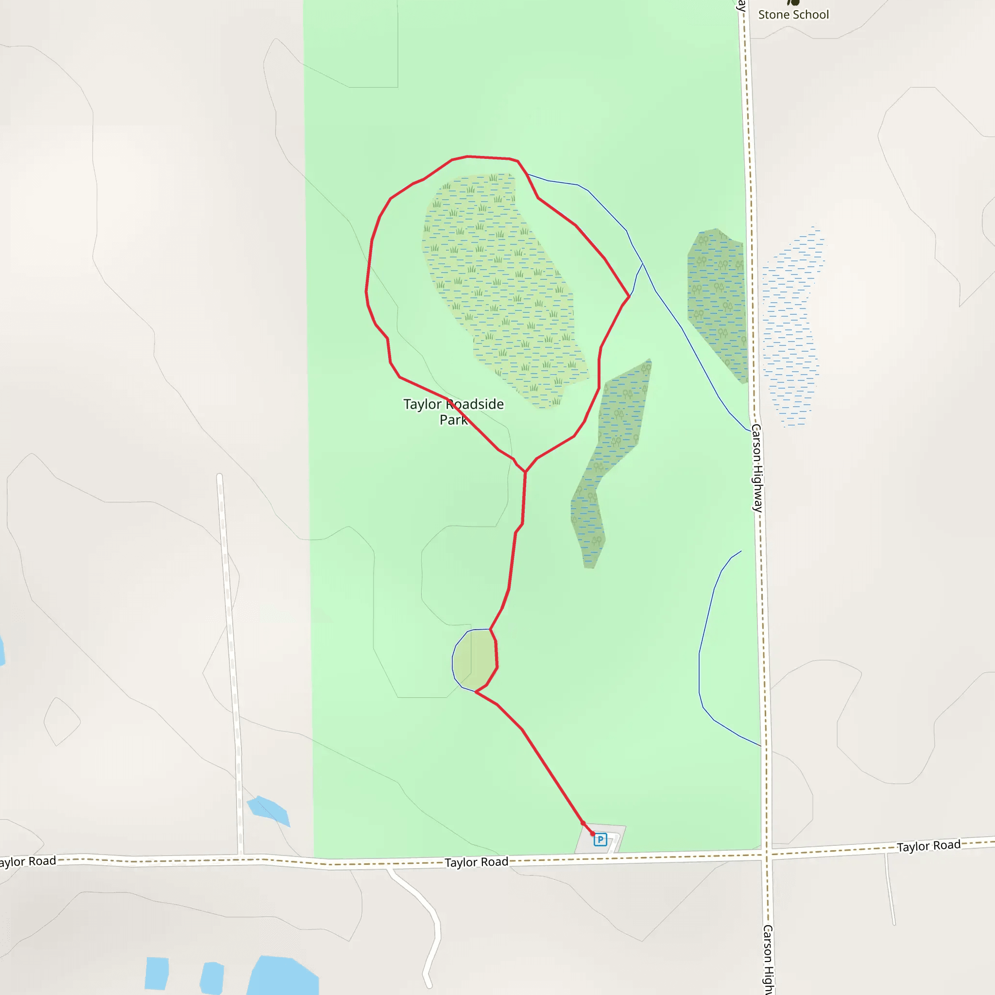 Taylor Roadside Park Loop mobile static map