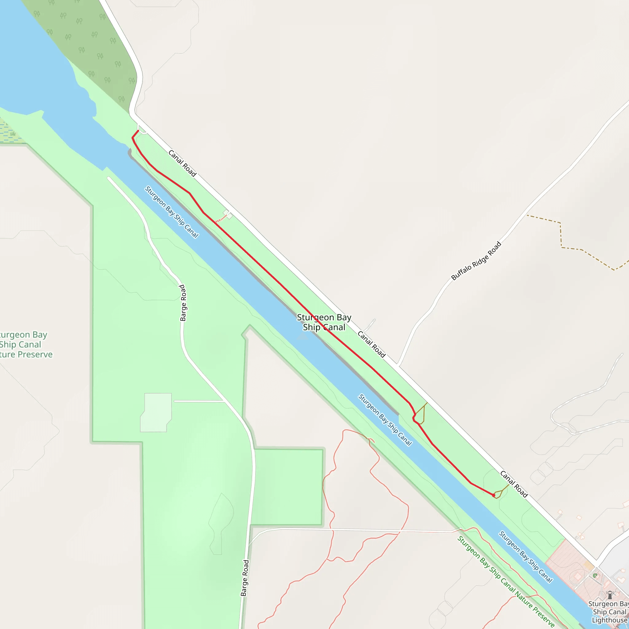 Sturgeon Bay Ship Canal Walk mobile static map