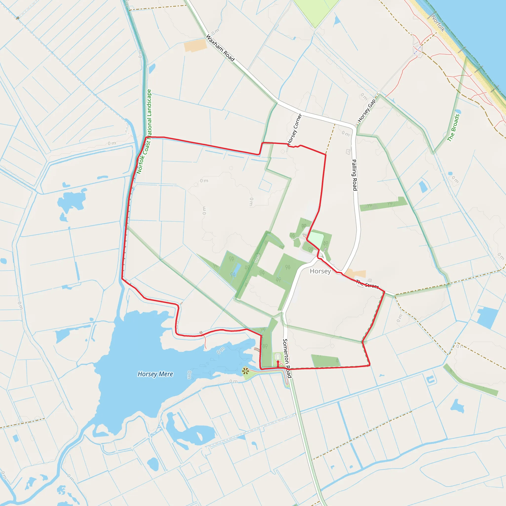 Horsey Windpump and Estate Walk Norfolk mobile static map