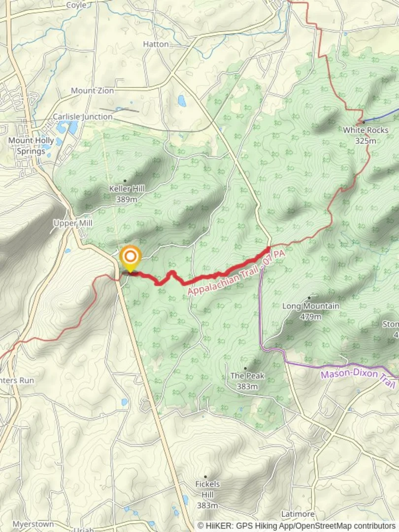 An image depicting the trail Rocky Ridge Trail via Appalachian National Scenic Trail and its surrounding area.