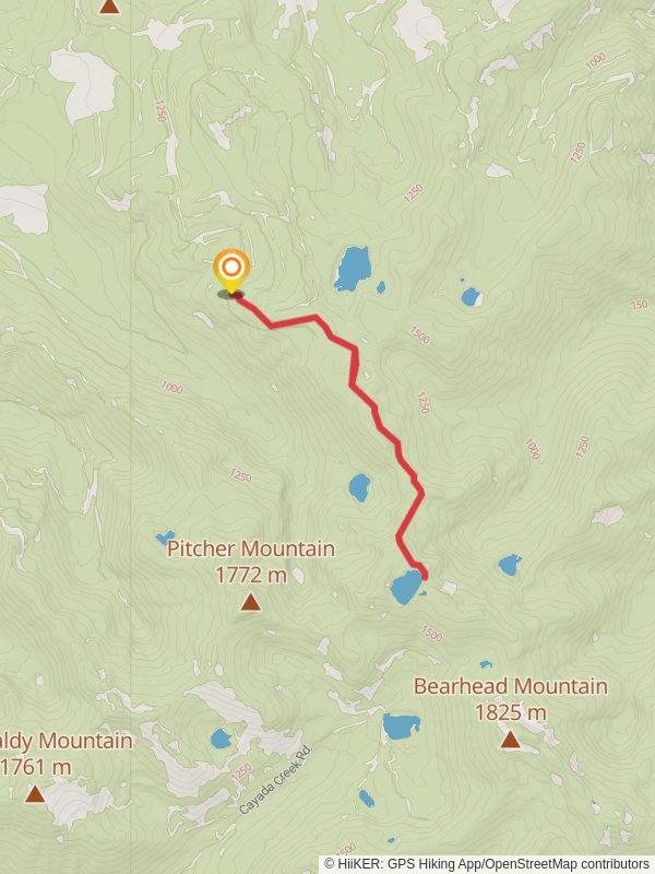 Summit Lake Tie with Clearwater Trail mobile static map