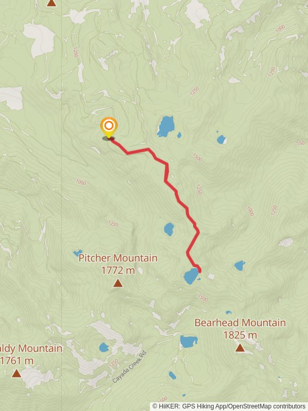 Summit Lake Tie with Clearwater Trail mobile static map