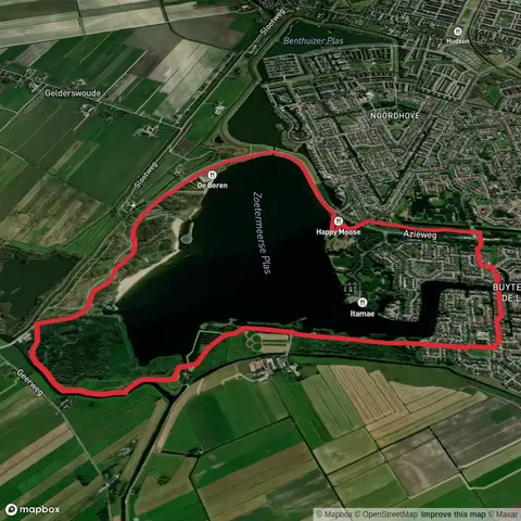 Zoetermeerse Plas Loop via Azie Weg and Broekwegkade