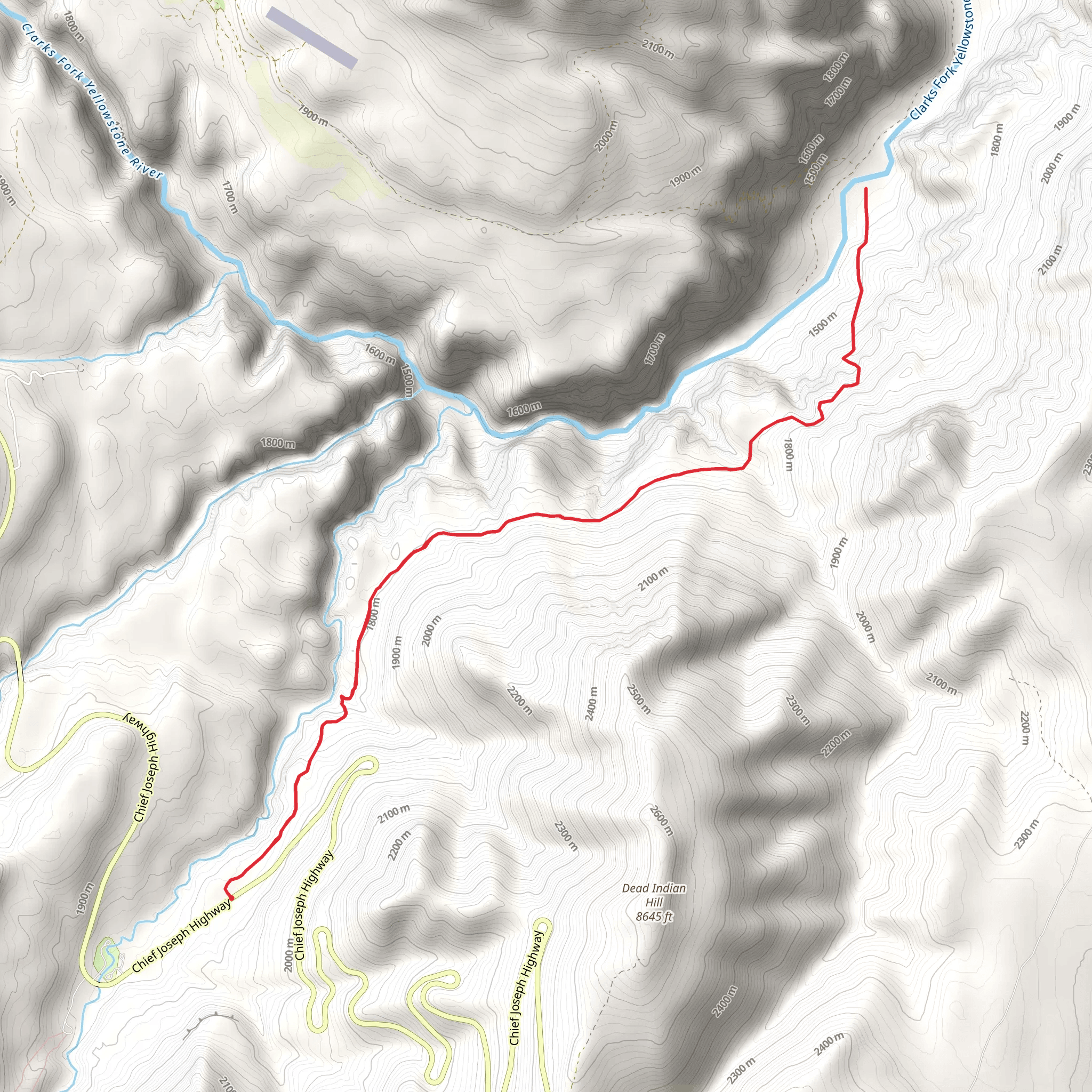 Dead Indian Gulch Trail mobile static map
