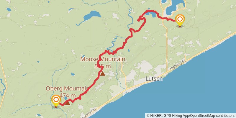 Superior Hiking Trail stage 15 Map