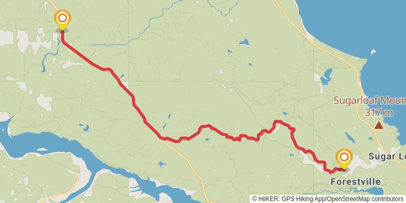 North Country Trail - Michigan Northwest stage 19 Map