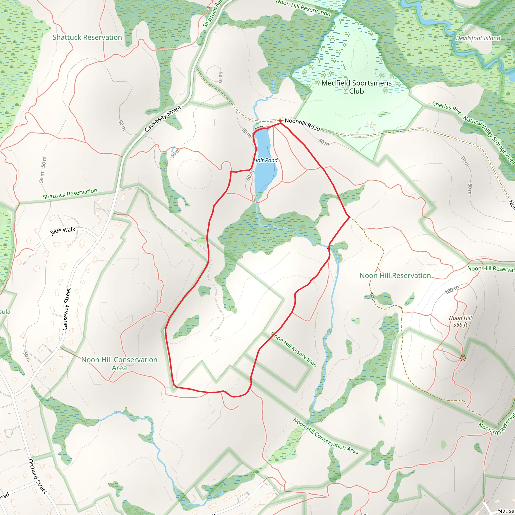 Holt Pond Loop via Bay Circuit mobile static map