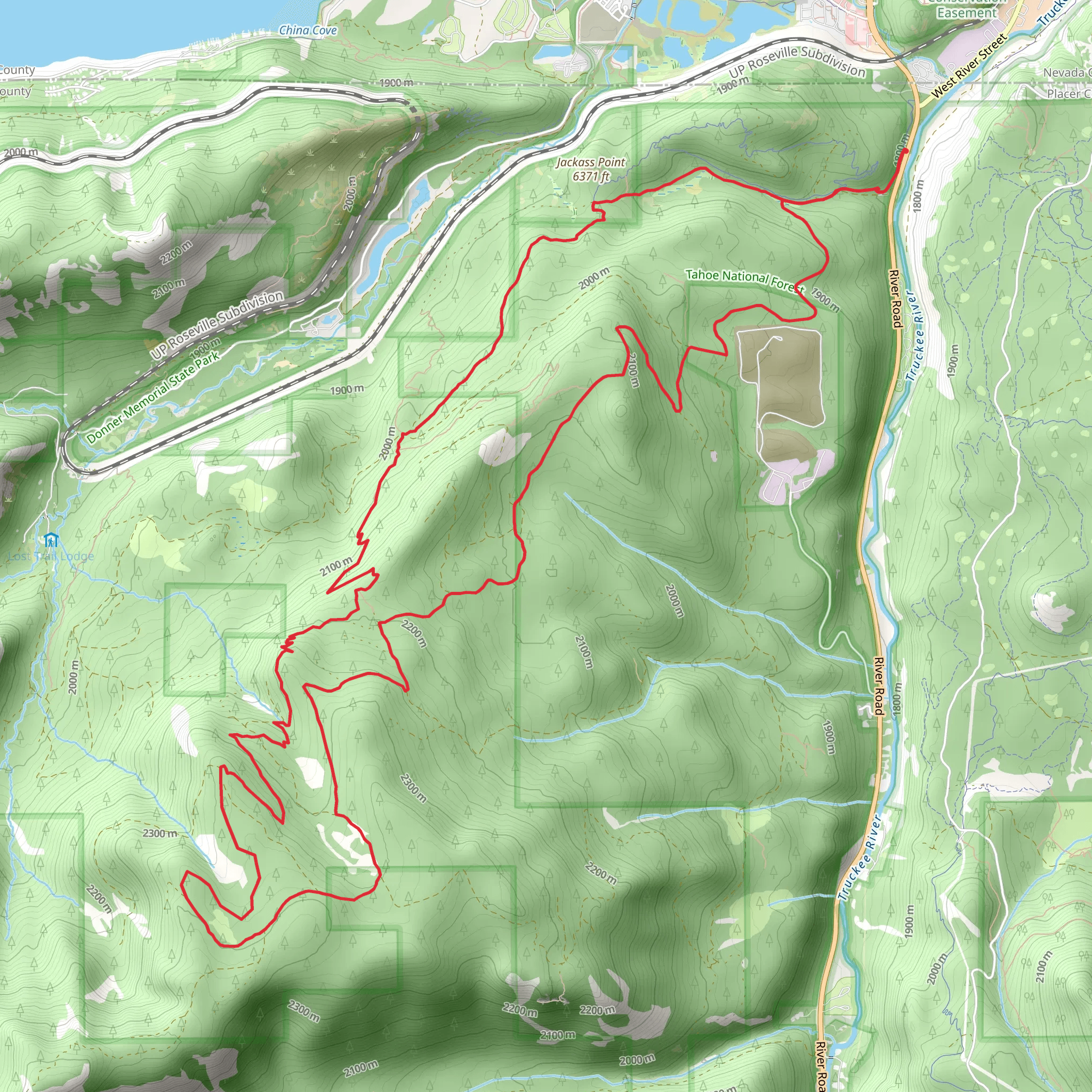 Captain Caveman and Pole Creek Trail mobile static map