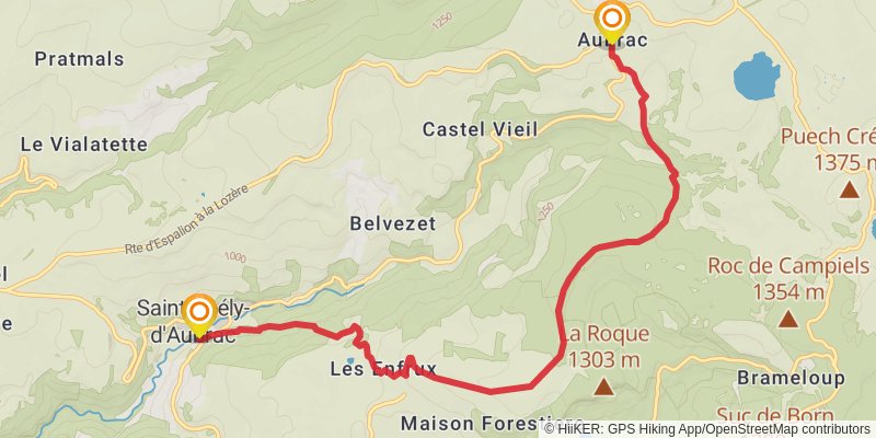 Camino Geneva-Saint Jean Pied du Port alt 1 Map