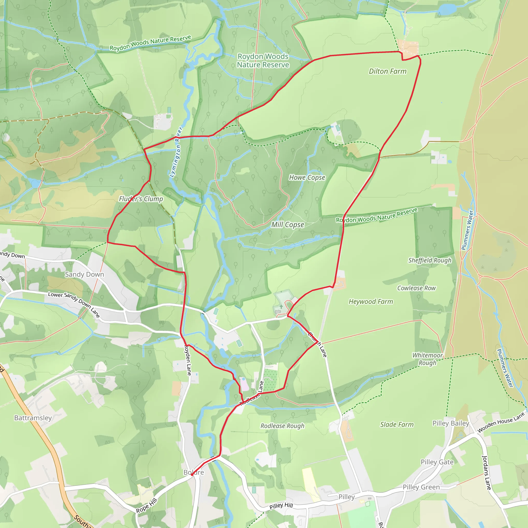 Boldre Loop mobile static map