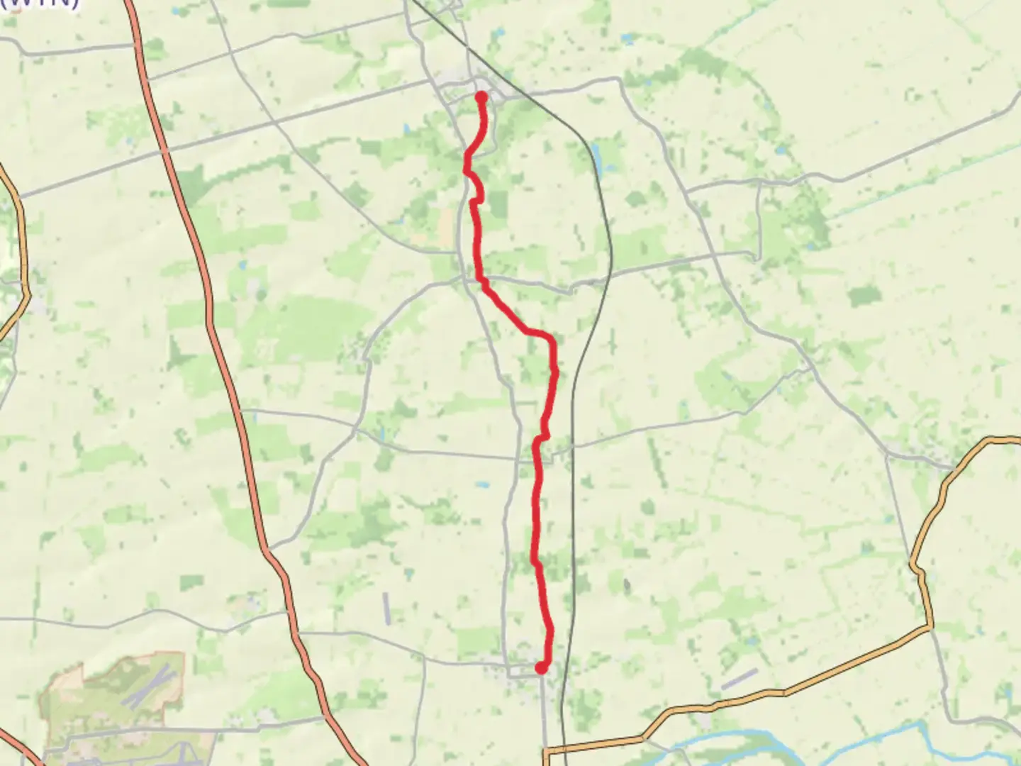 An image depicting the trail Metheringham to Ruskington Walk and its surrounding area.
