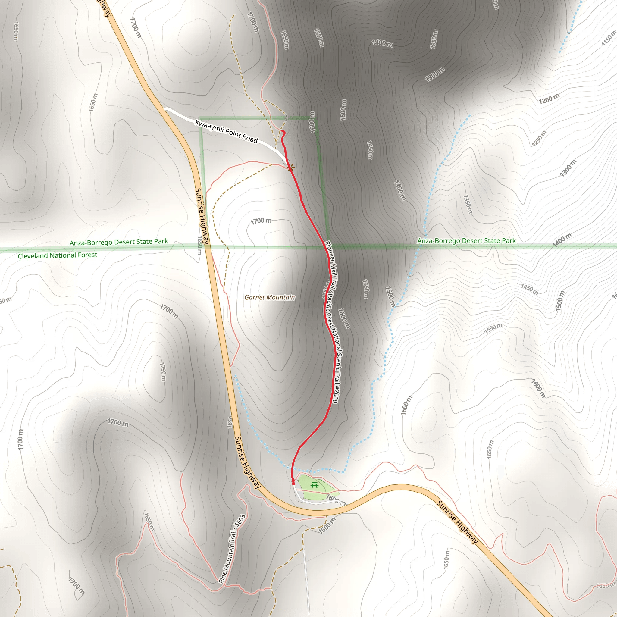 Pioneer Mail Trail mobile static map