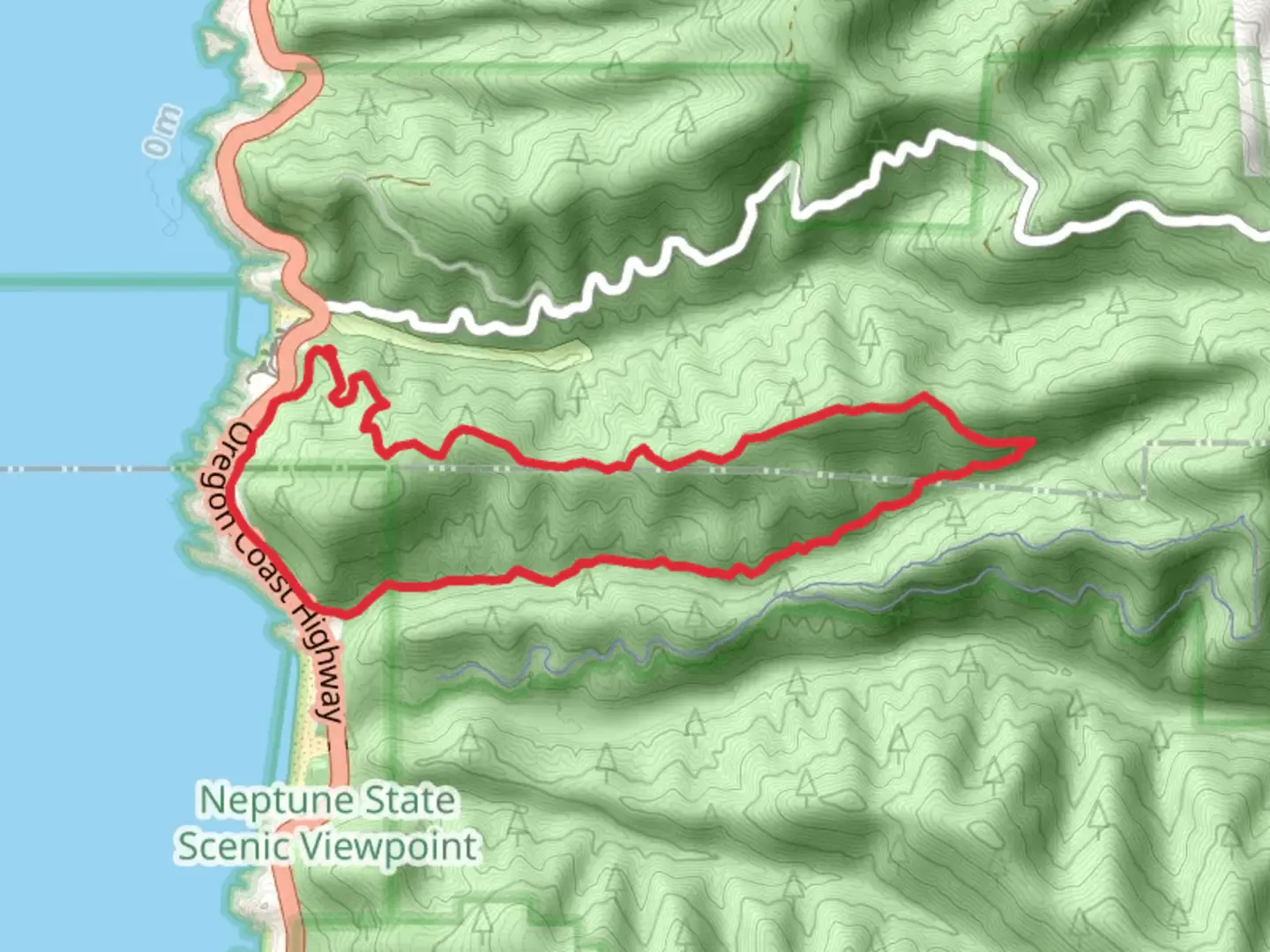 An image depicting the trail Cook's Ridge Loop via Gwynn Creek and its surrounding area.