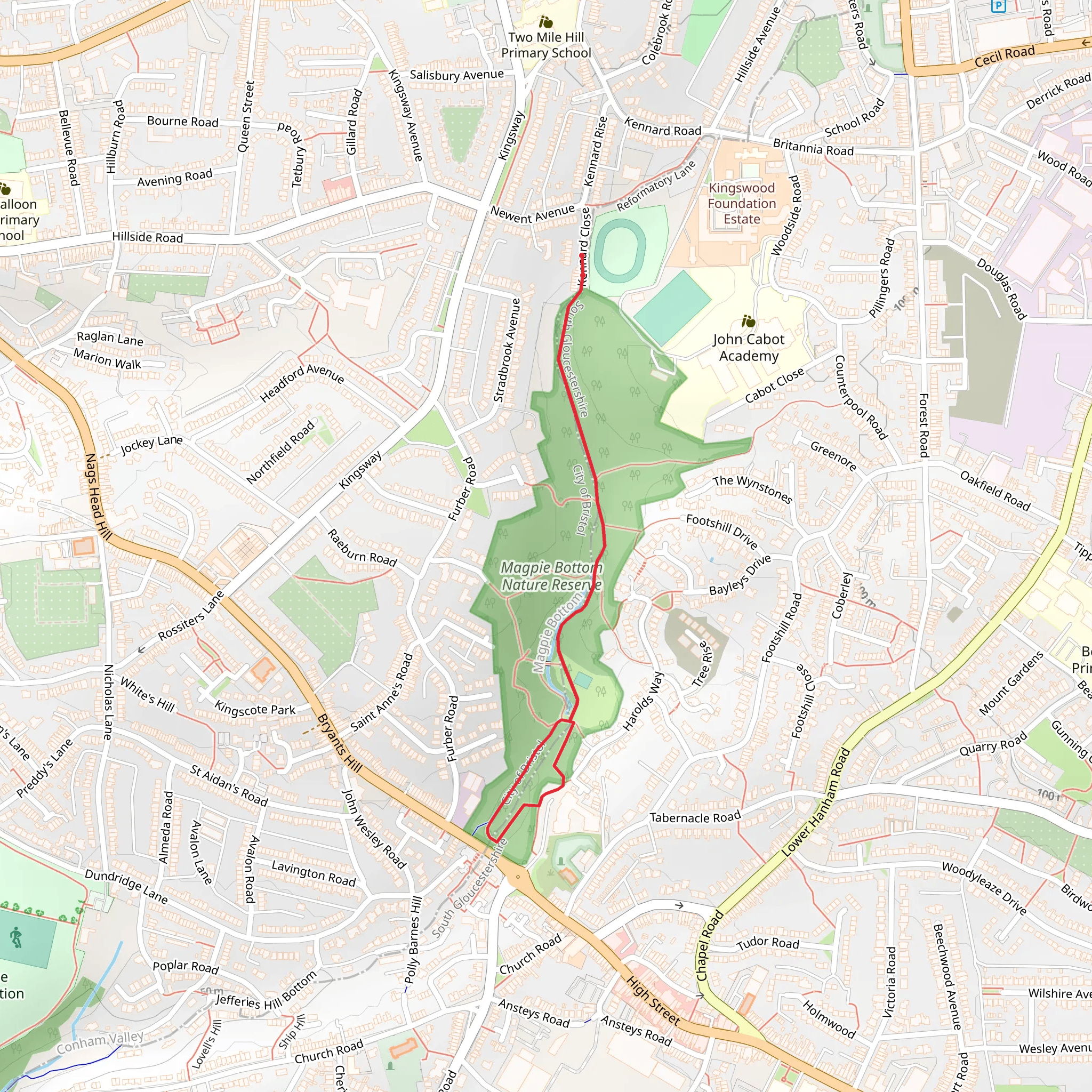 Magpie Bottom Nature Reserve Walk mobile static map