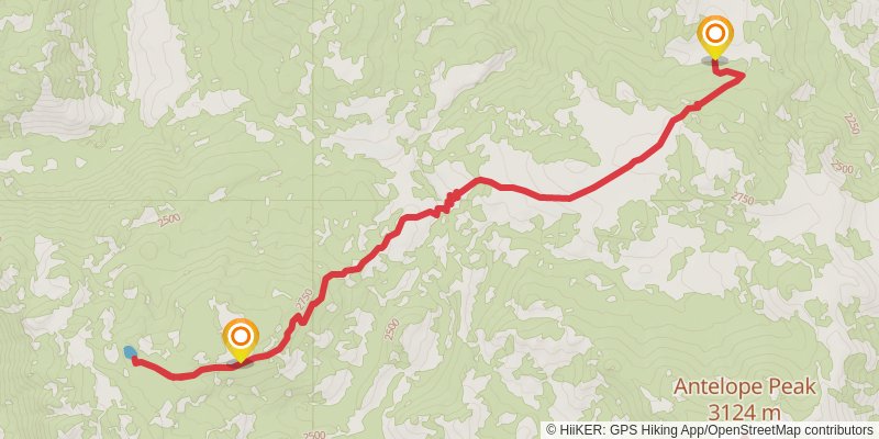 Poison Lake Trail stage 2 Map
