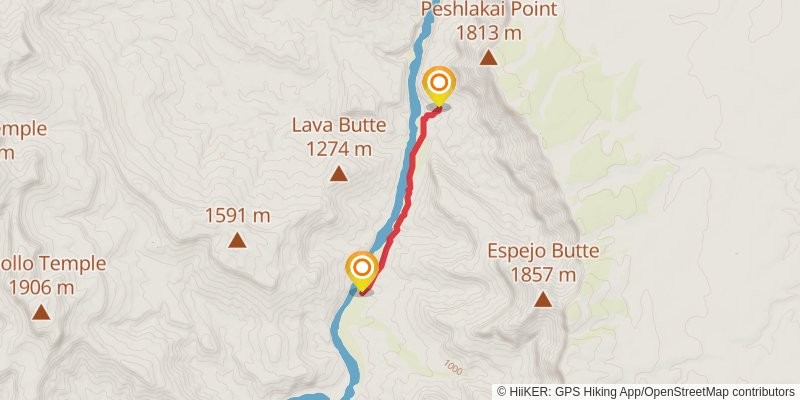 Beamer Trail via Tanner Trail stage 2 Map