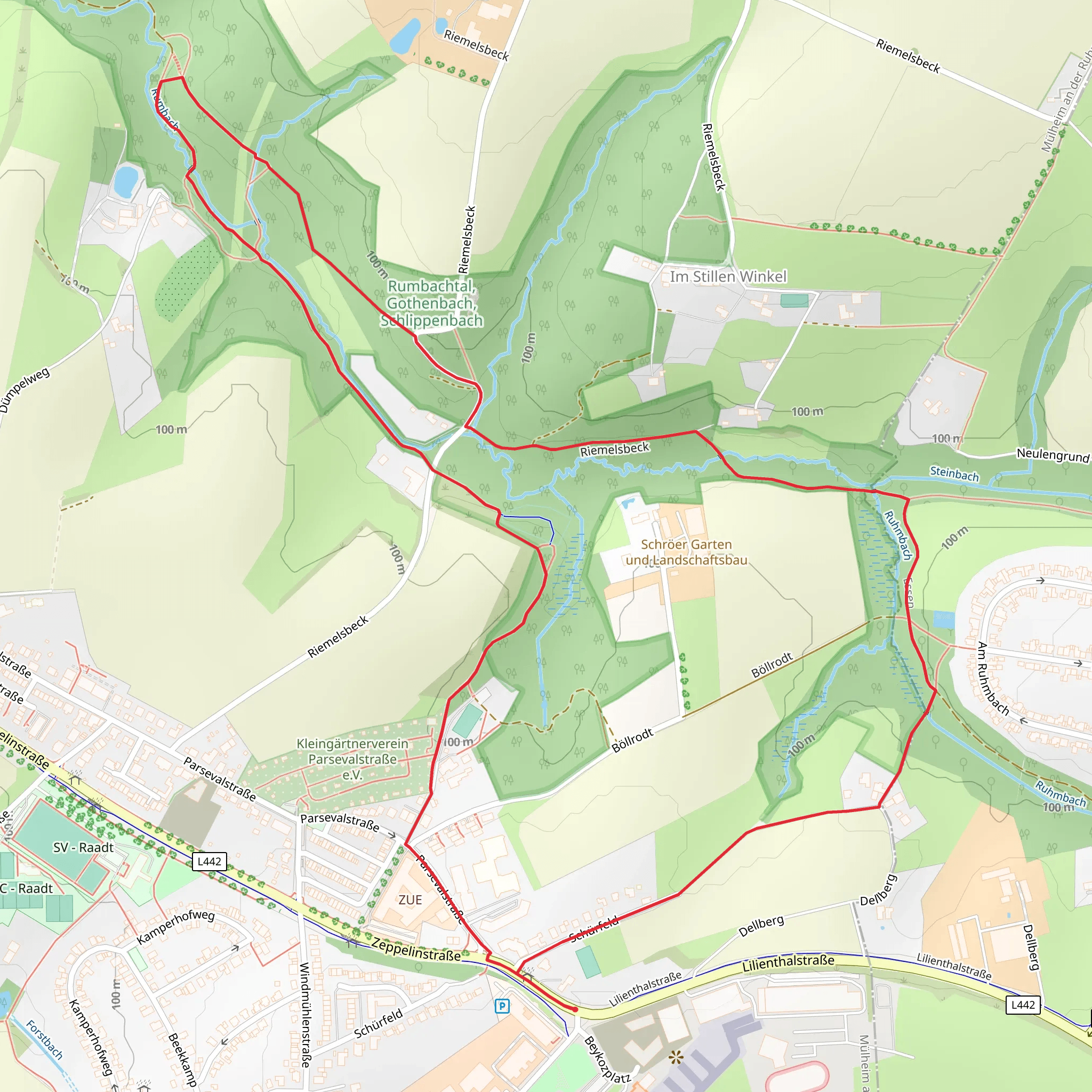 Ruhrtalhaus and Rumbachtal Loop mobile static map