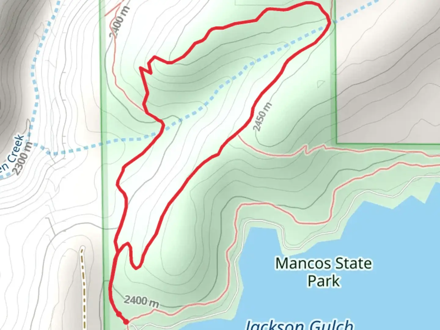 An image depicting the trail Black Bear and Chicken Creek Loop Trail and its surrounding area.