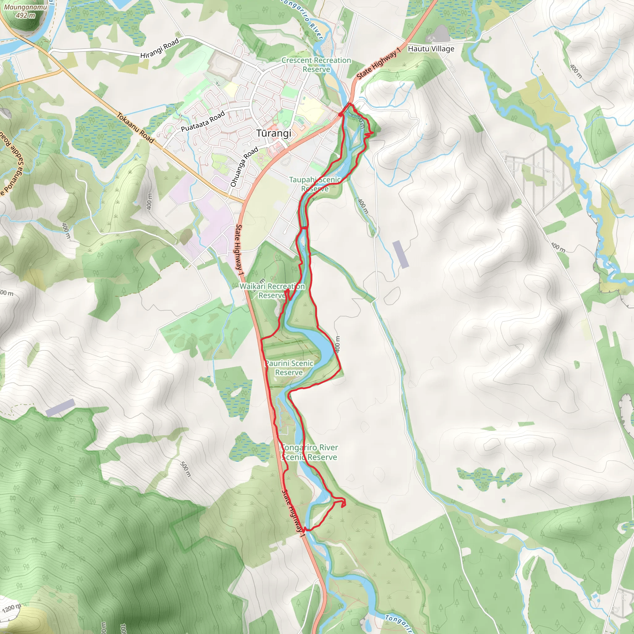 Tongariro River Track mobile static map