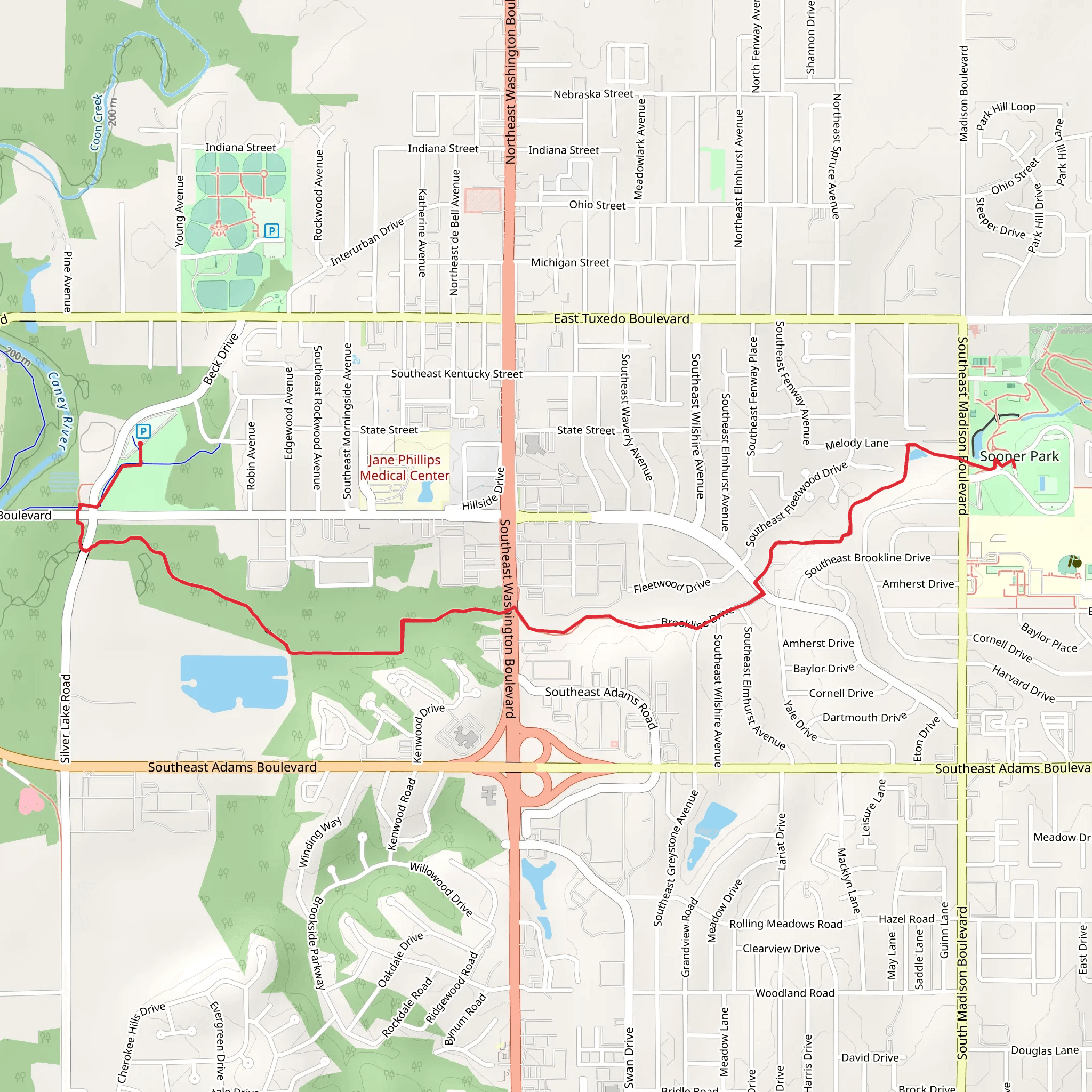 Pathfinder Parkway mobile static map