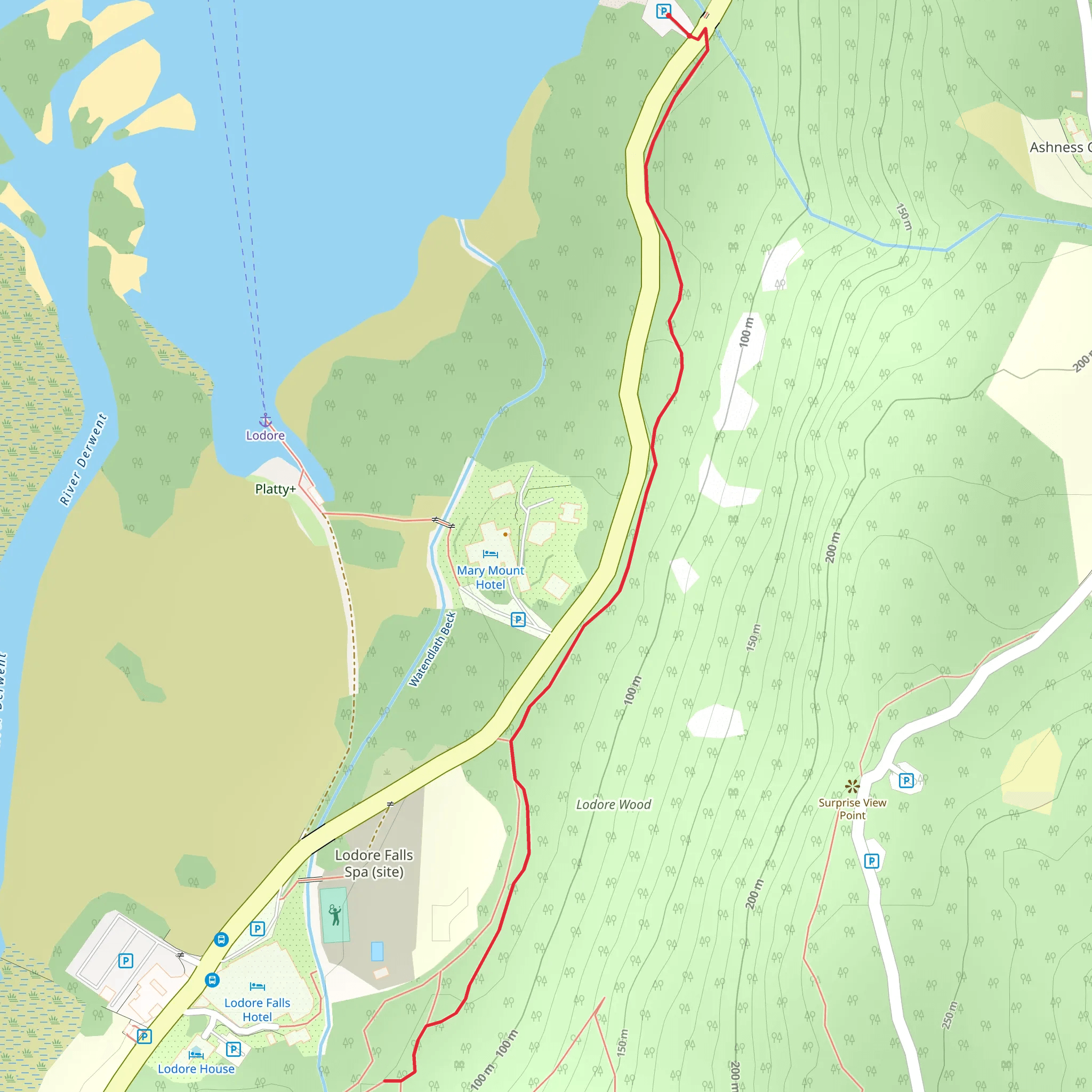 Ladore Falls Walk mobile static map