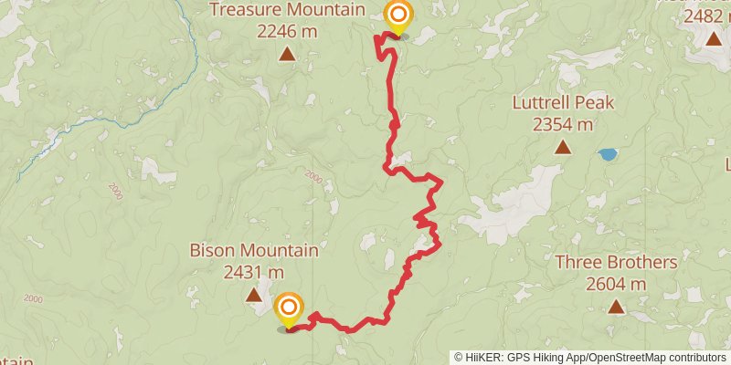 Continental Divide Trail - Montana And Idaho stage 54 Map