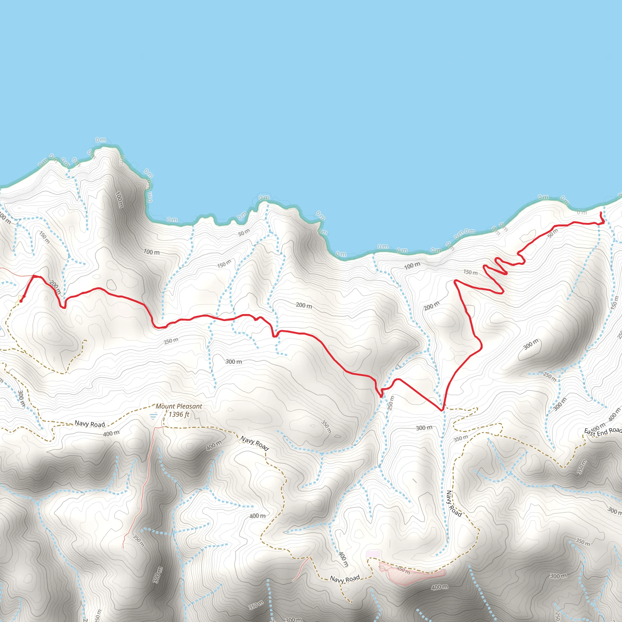 Chinese Harbor via Del Norte Trail mobile static map