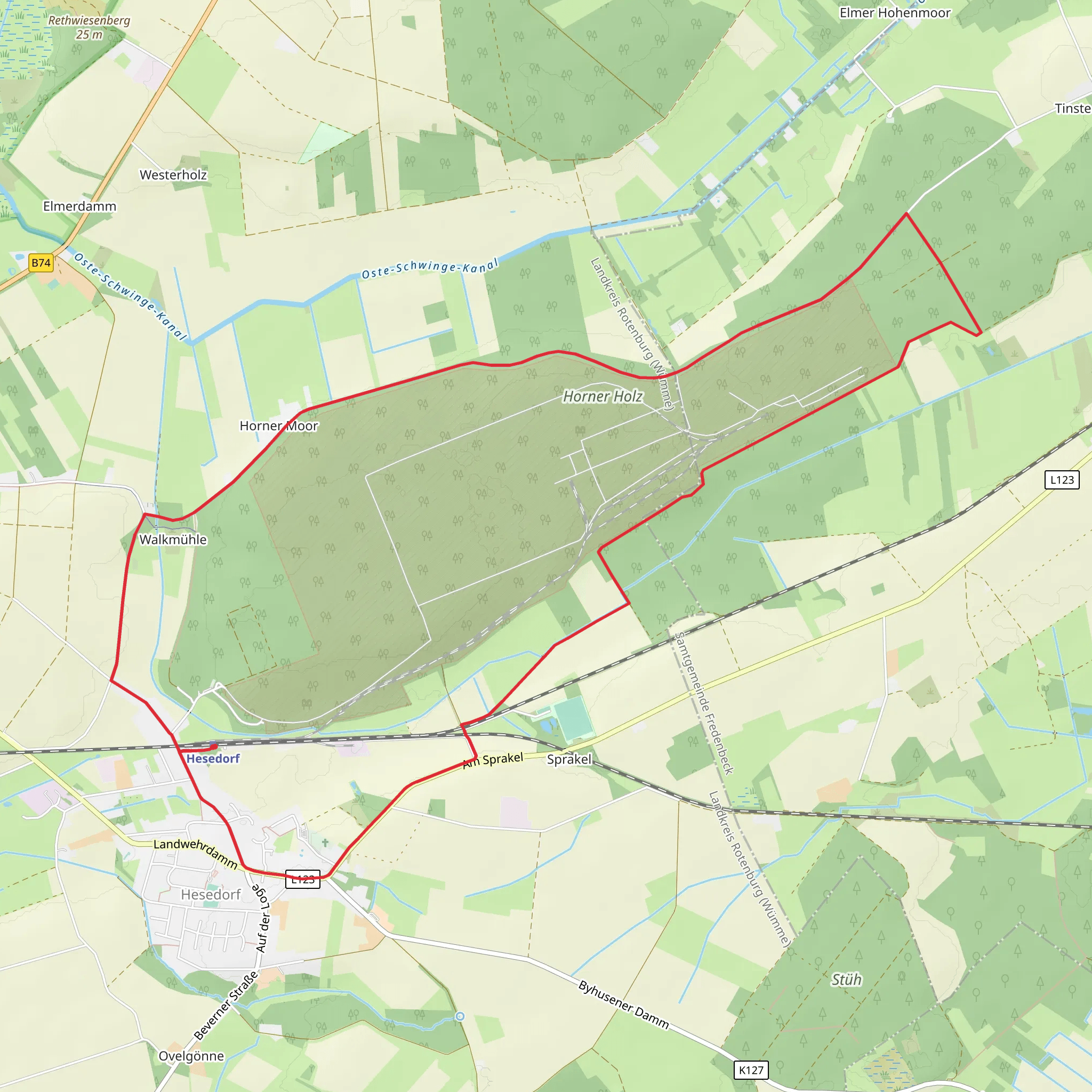 Horner Holz Loop mobile static map
